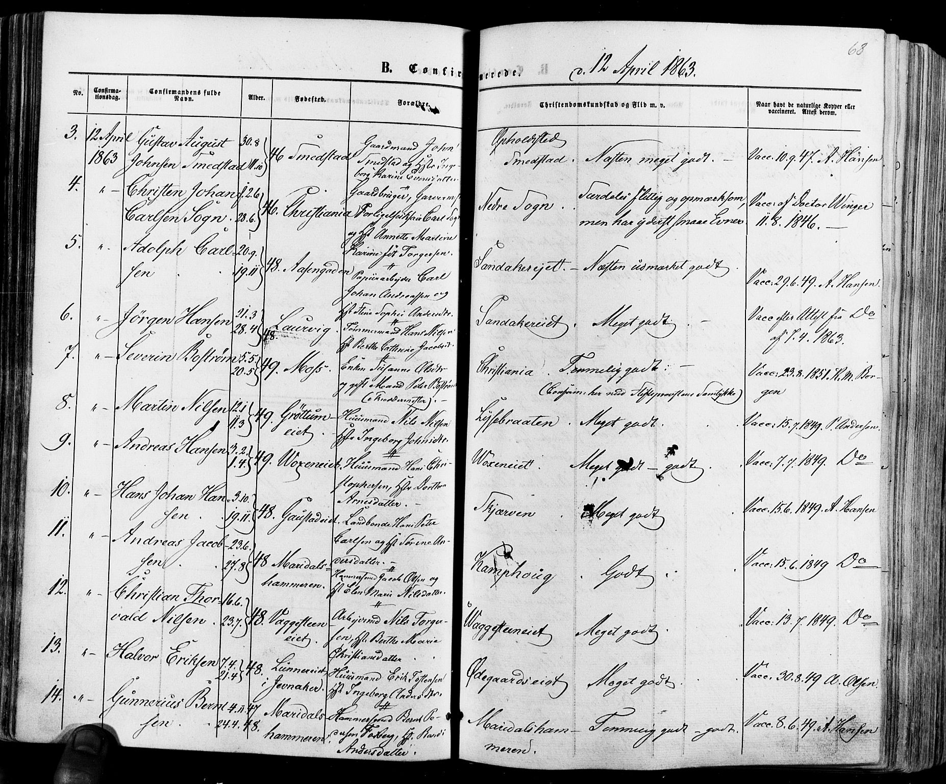 Vestre Aker prestekontor Kirkebøker, SAO/A-10025/F/Fa/L0005: Parish register (official) no. 5, 1859-1877, p. 68