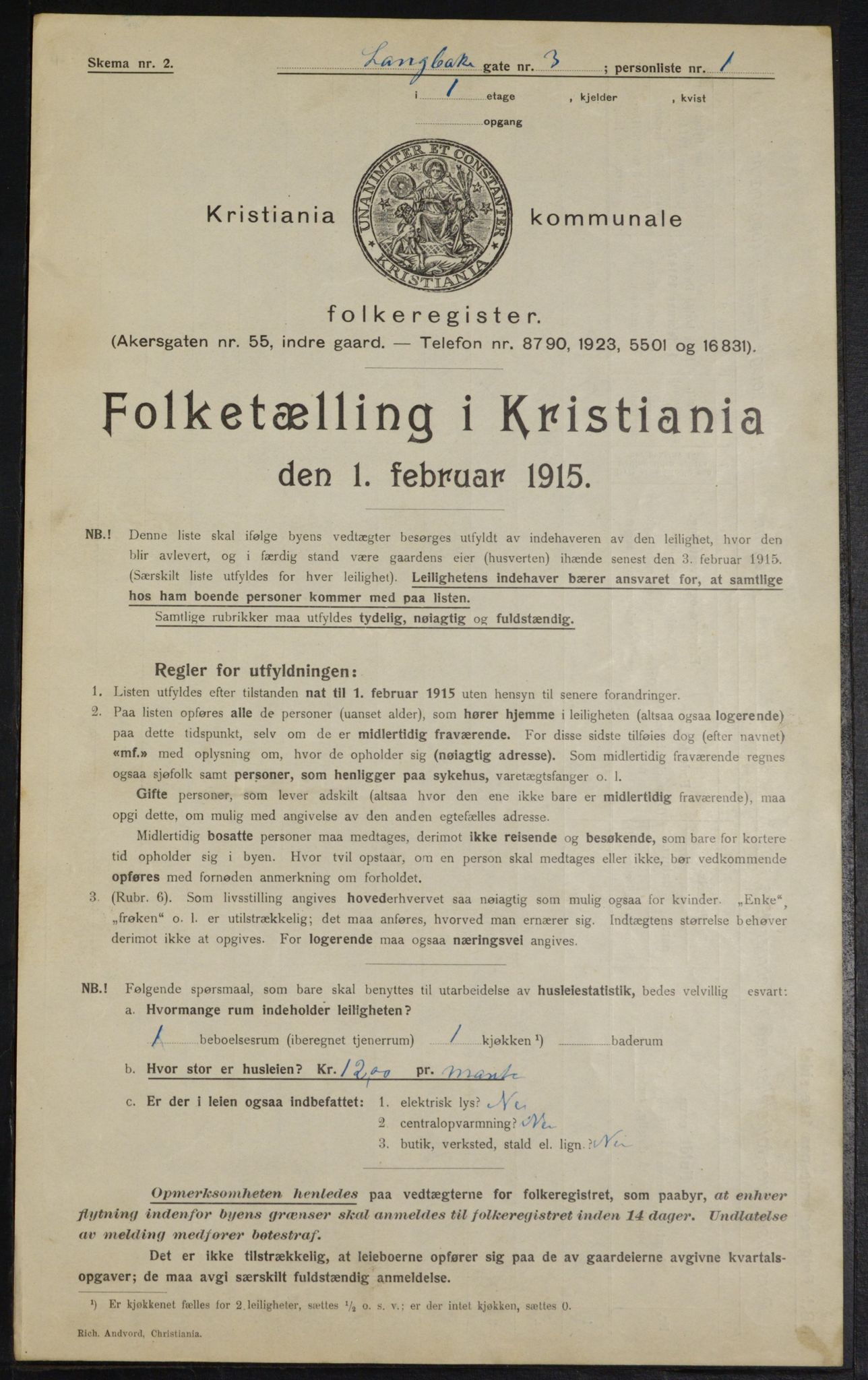 OBA, Municipal Census 1915 for Kristiania, 1915, p. 55797