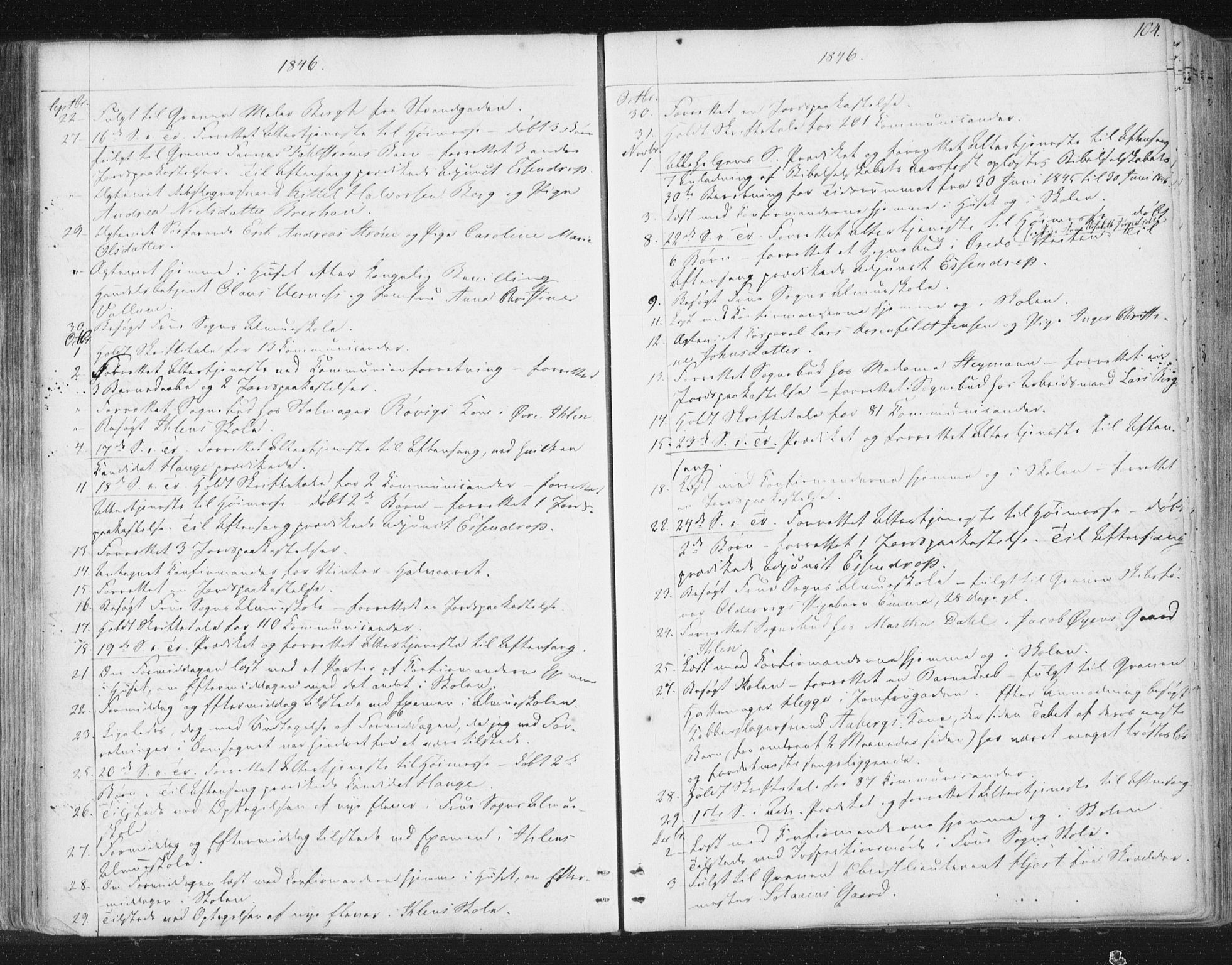 Ministerialprotokoller, klokkerbøker og fødselsregistre - Sør-Trøndelag, SAT/A-1456/602/L0127: Curate's parish register no. 602B01, 1821-1875, p. 104