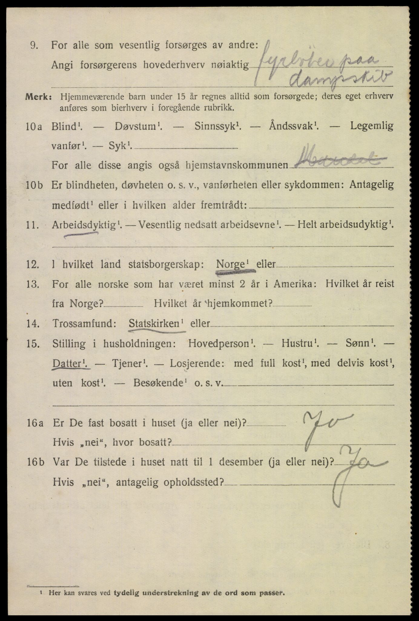 SAK, 1920 census for Mandal, 1920, p. 7224