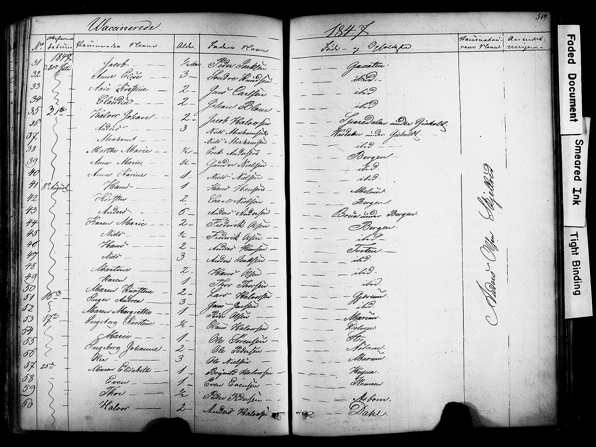 Solum kirkebøker, SAKO/A-306/F/Fa/L0006: Parish register (official) no. I 6, 1844-1855, p. 519