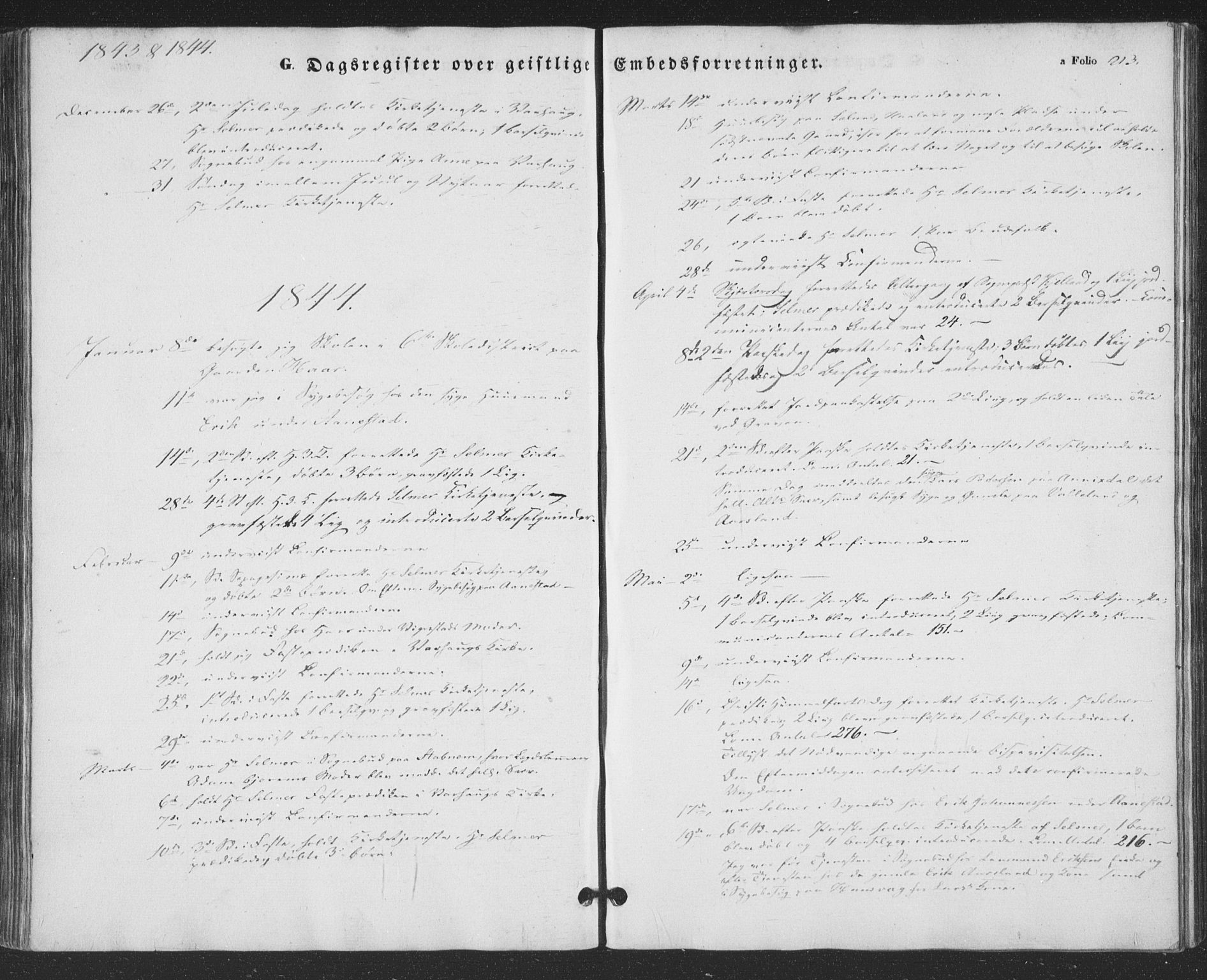 Hå sokneprestkontor, AV/SAST-A-101801/001/30BA/L0007: Parish register (official) no. A 6, 1842-1855, p. 213