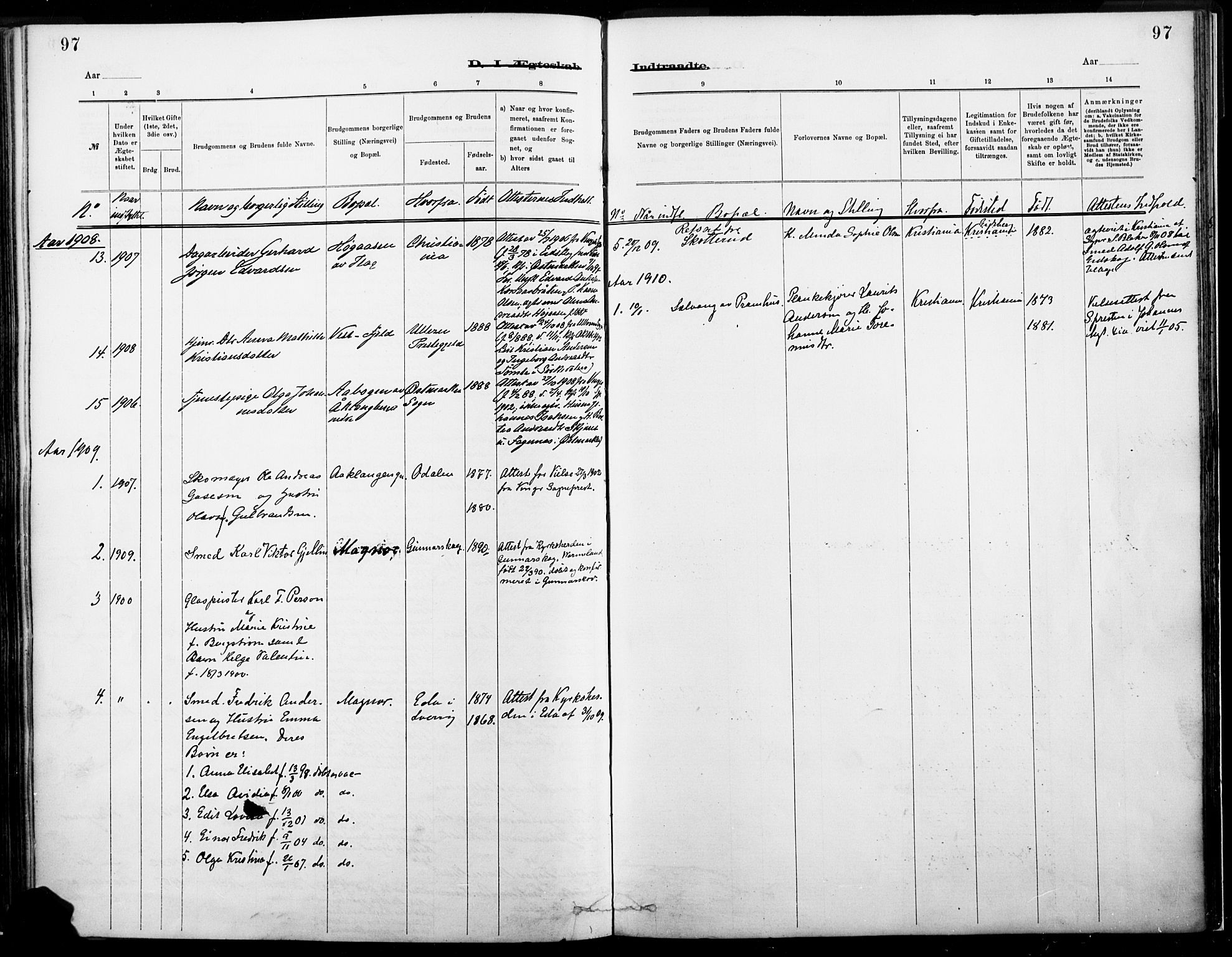 Eidskog prestekontor, SAH/PREST-026/H/Ha/Haa/L0004: Parish register (official) no. 4, 1884-1897, p. 97