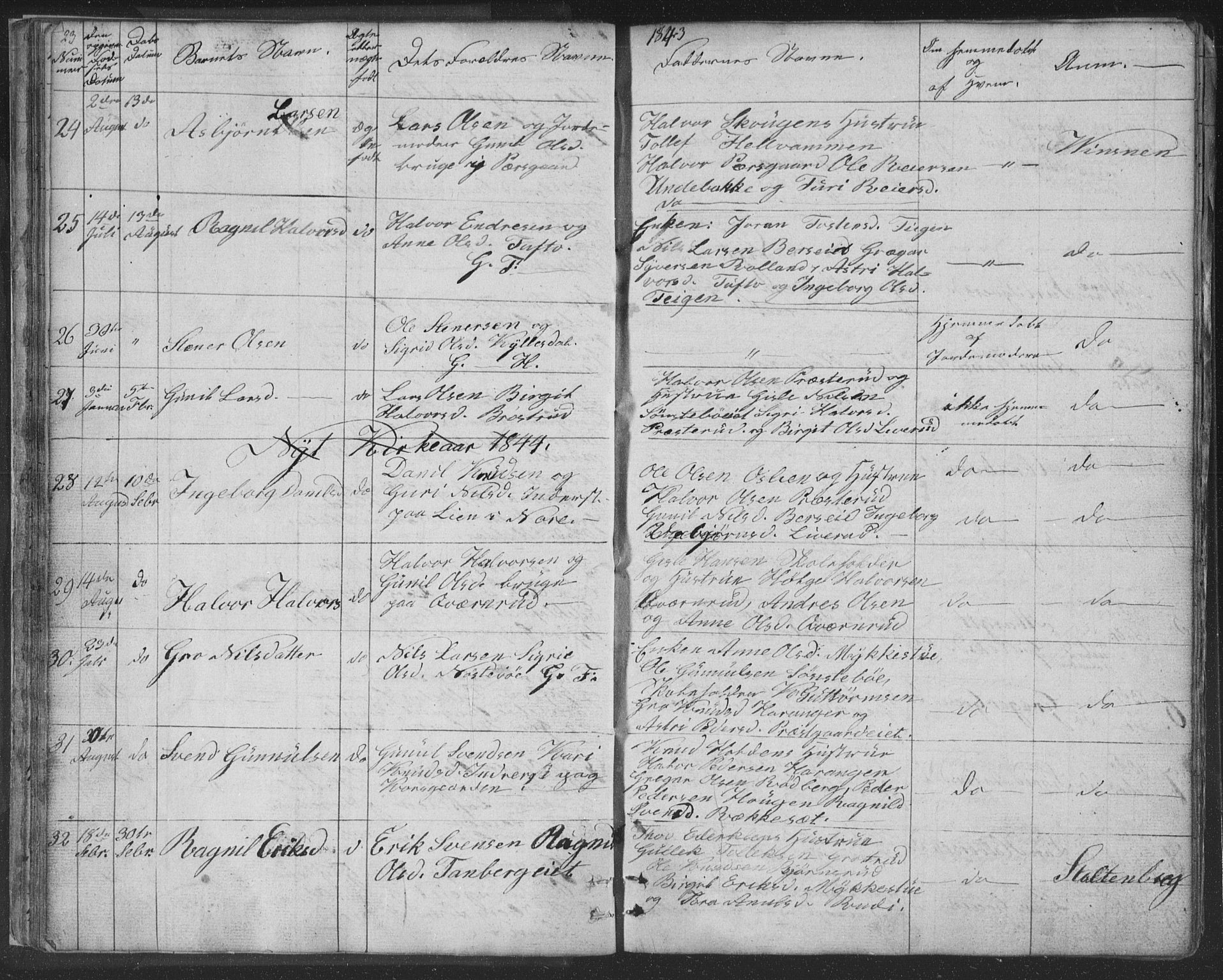 Nore kirkebøker, AV/SAKO-A-238/F/Fc/L0002: Parish register (official) no. III 2, 1836-1861, p. 23