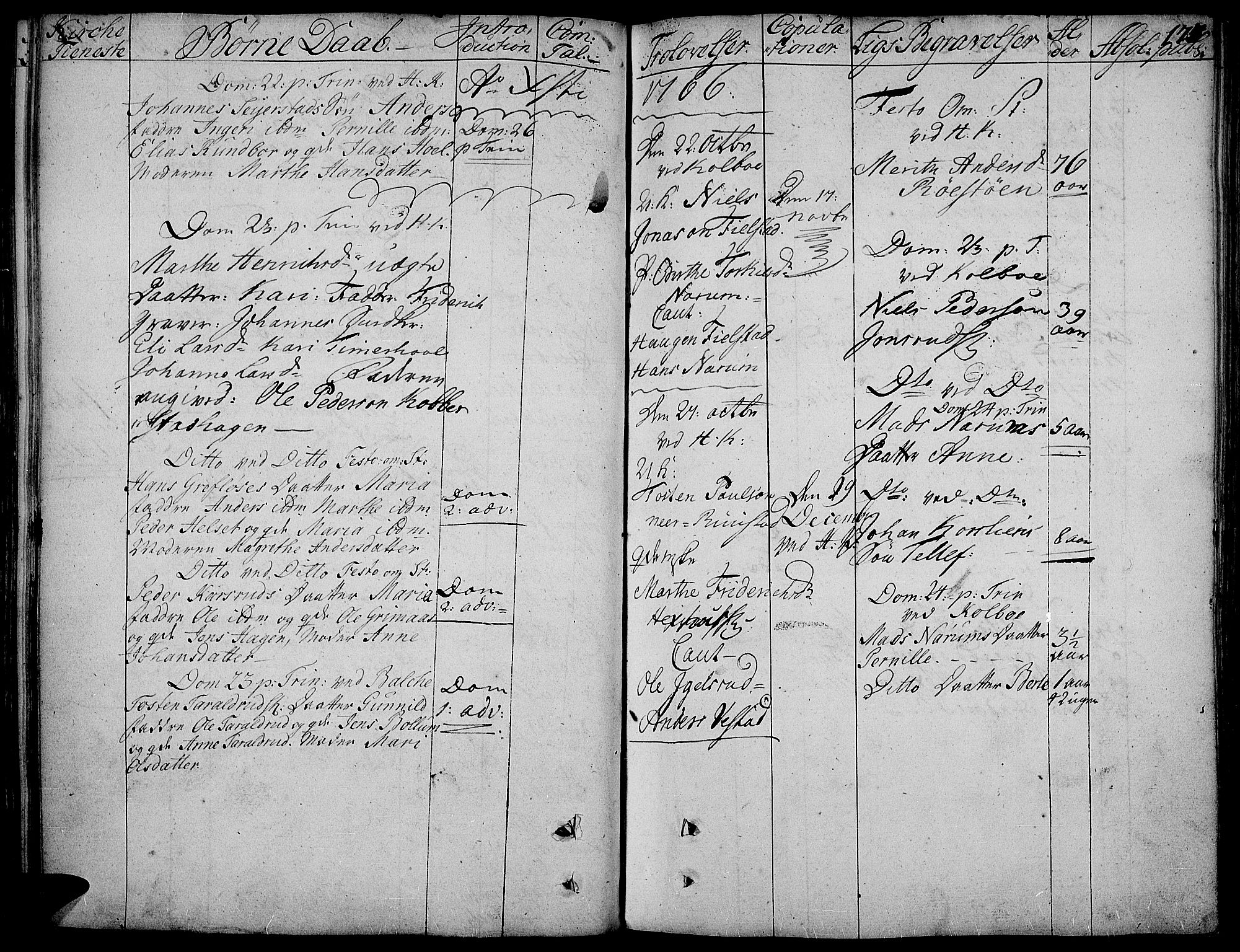 Toten prestekontor, SAH/PREST-102/H/Ha/Haa/L0005: Parish register (official) no. 5, 1761-1772, p. 173