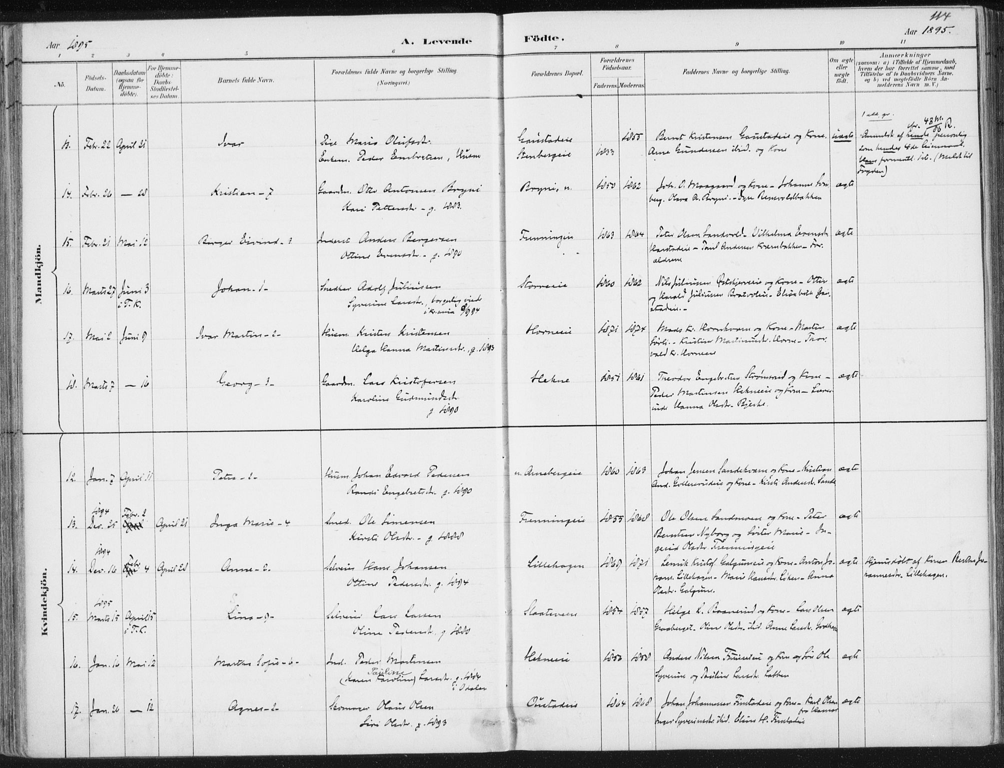 Romedal prestekontor, AV/SAH-PREST-004/K/L0010: Parish register (official) no. 10, 1880-1895, p. 114