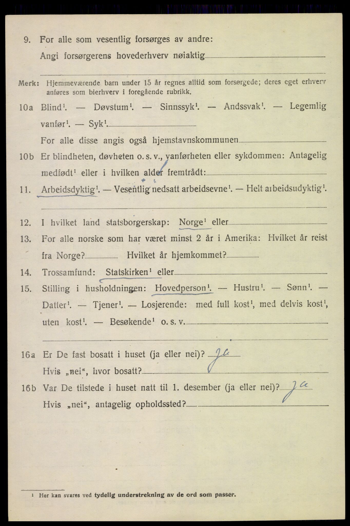 SAH, 1920 census for Lesja, 1920, p. 6129