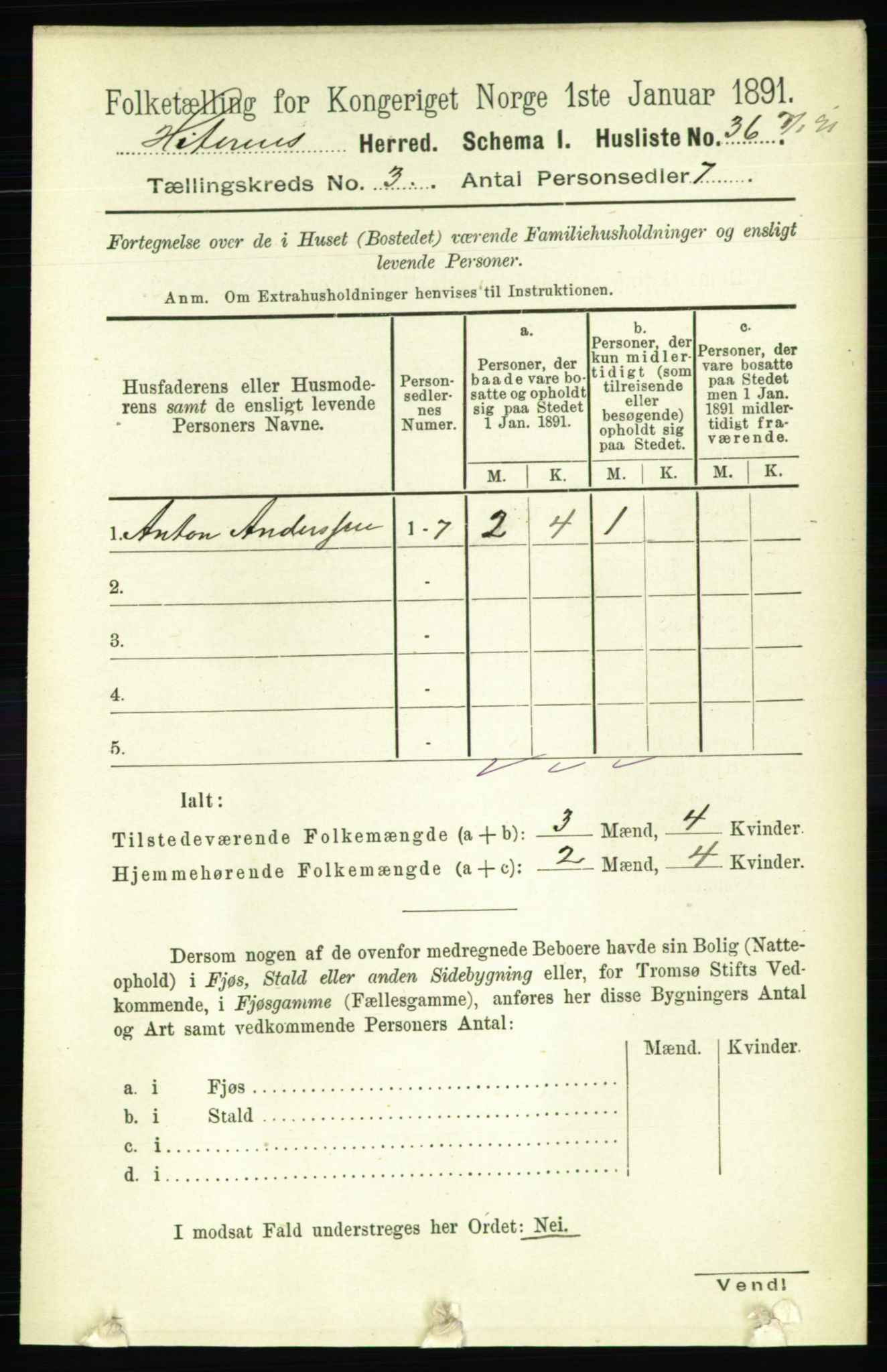 RA, 1891 census for 1617 Hitra, 1891, p. 475