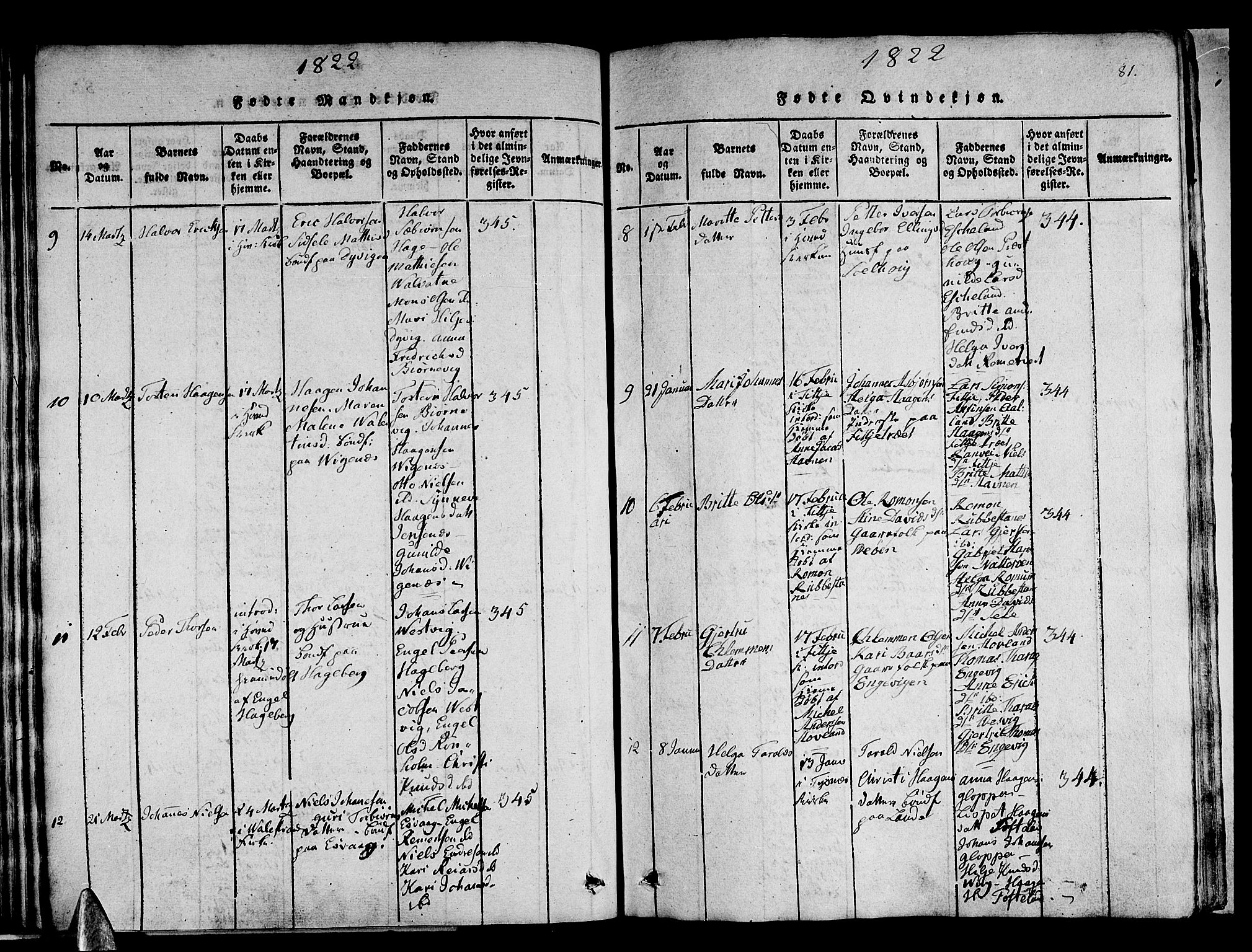 Stord sokneprestembete, SAB/A-78201/H/Haa: Parish register (official) no. A 5, 1816-1825, p. 81