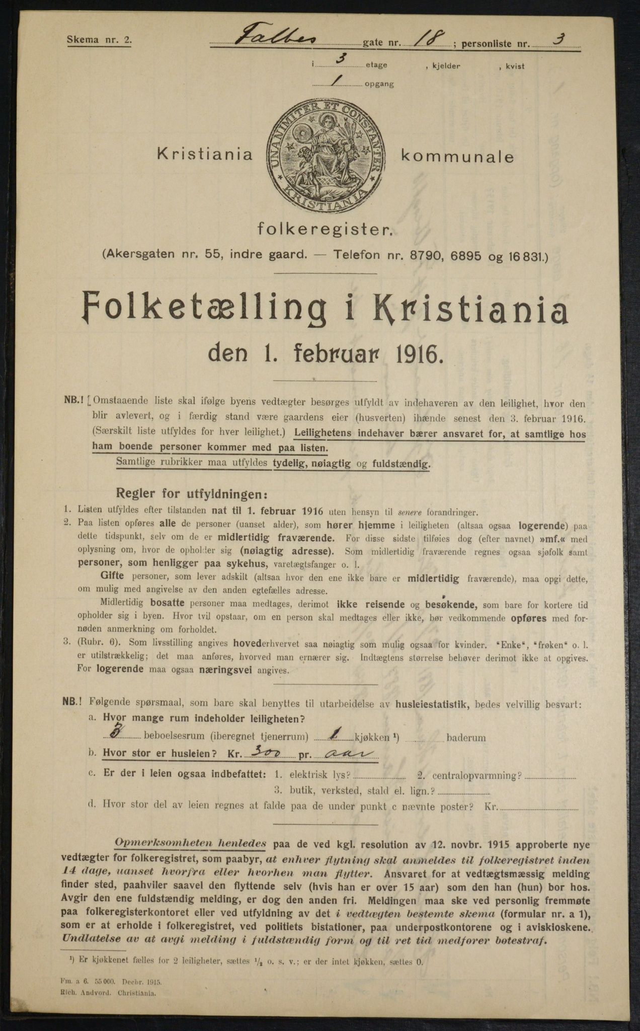 OBA, Municipal Census 1916 for Kristiania, 1916, p. 23623