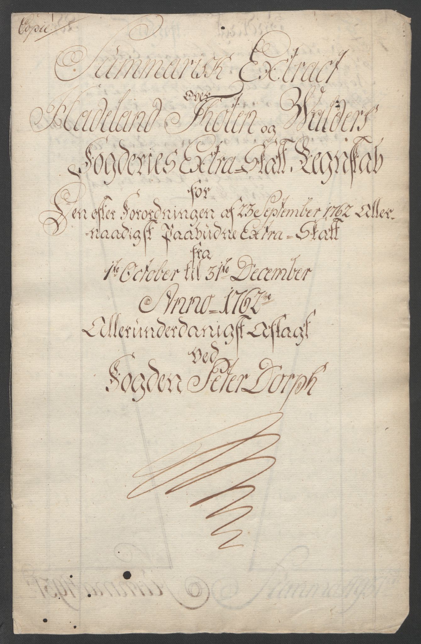 Rentekammeret inntil 1814, Reviderte regnskaper, Fogderegnskap, AV/RA-EA-4092/R19/L1399: Fogderegnskap Toten, Hadeland og Vardal, 1762-1783, p. 6