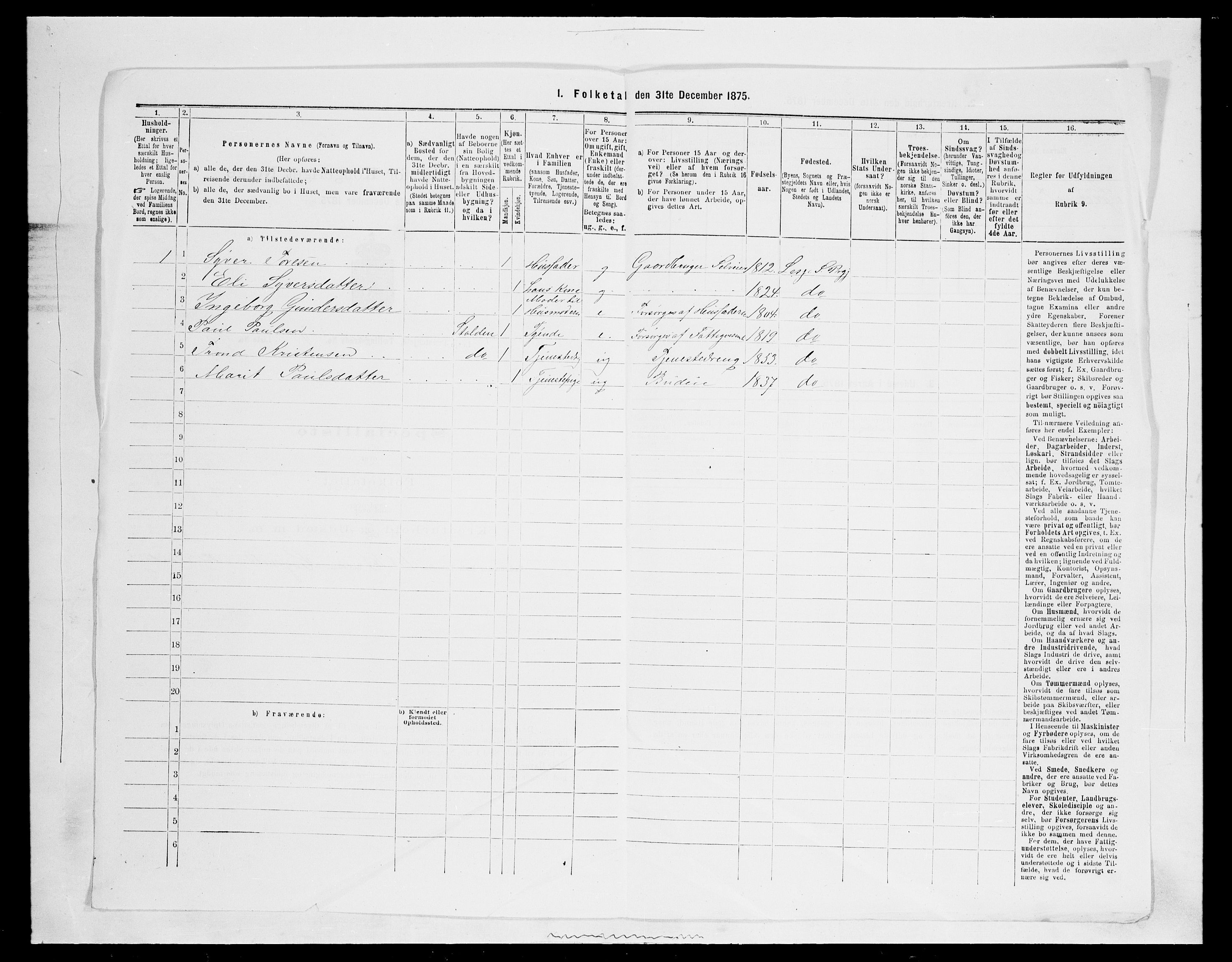 SAH, 1875 census for 0512P Lesja, 1875, p. 725