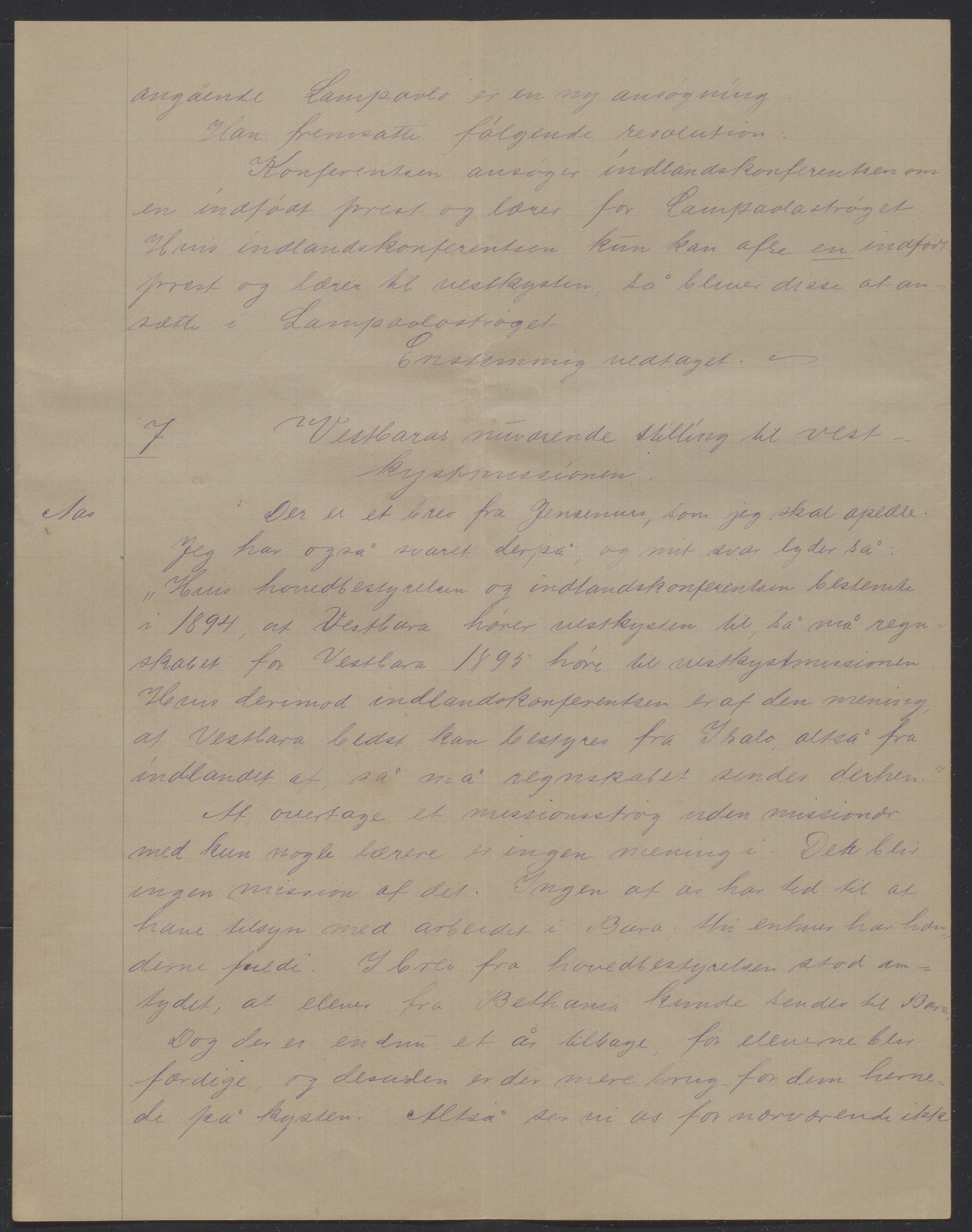 Det Norske Misjonsselskap - hovedadministrasjonen, VID/MA-A-1045/D/Da/Daa/L0040/0011: Konferansereferat og årsberetninger / Konferansereferat fra Vest-Madagaskar., 1895