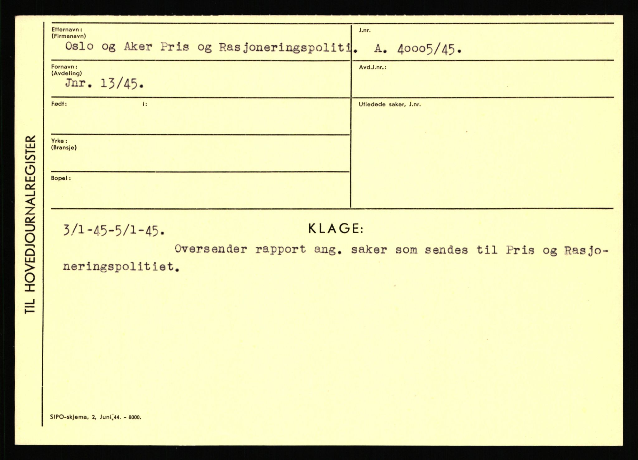 Statspolitiet - Hovedkontoret / Osloavdelingen, AV/RA-S-1329/C/Ca/L0012: Oanæs - Quistgaard	, 1943-1945, p. 4849