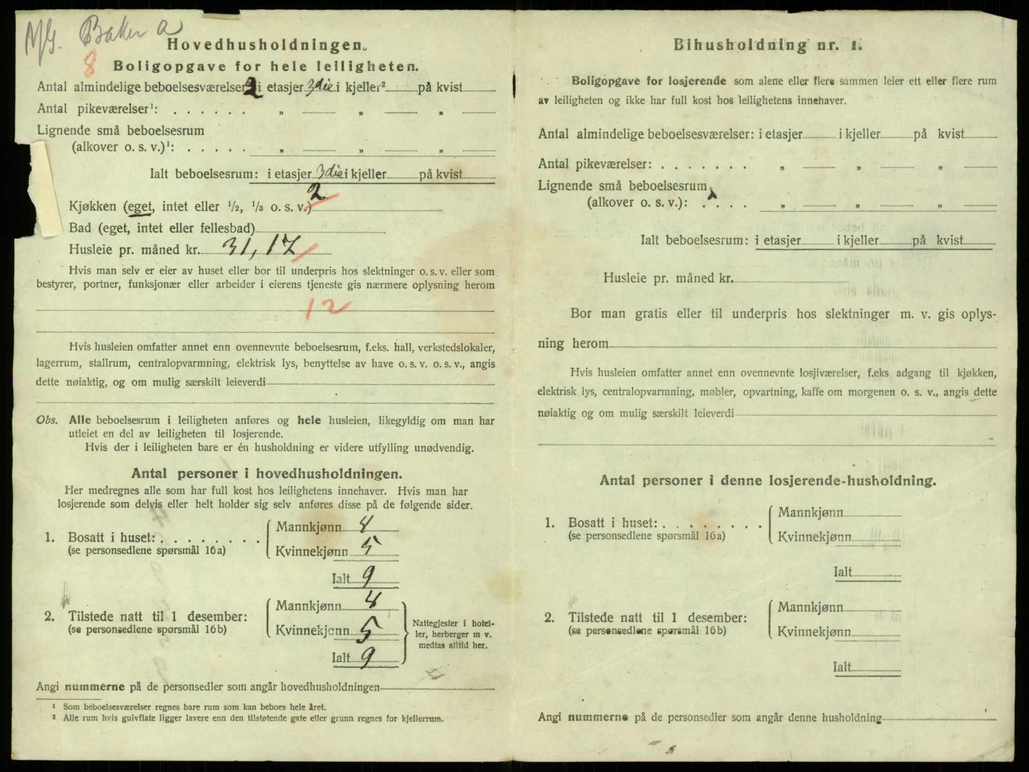 SAB, 1920 census for Bergen, 1920, p. 44492