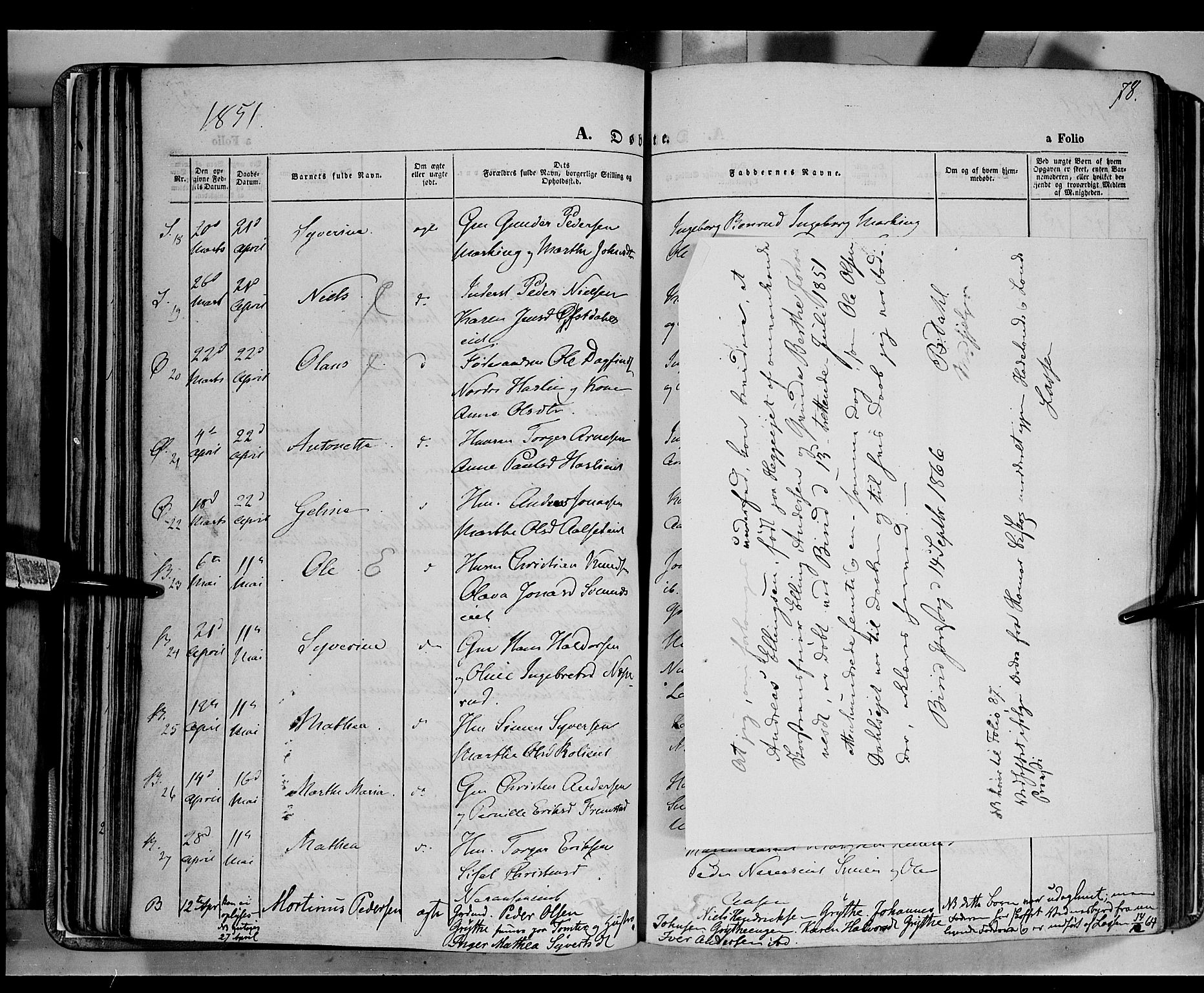 Biri prestekontor, SAH/PREST-096/H/Ha/Haa/L0005: Parish register (official) no. 5, 1843-1854, p. 78