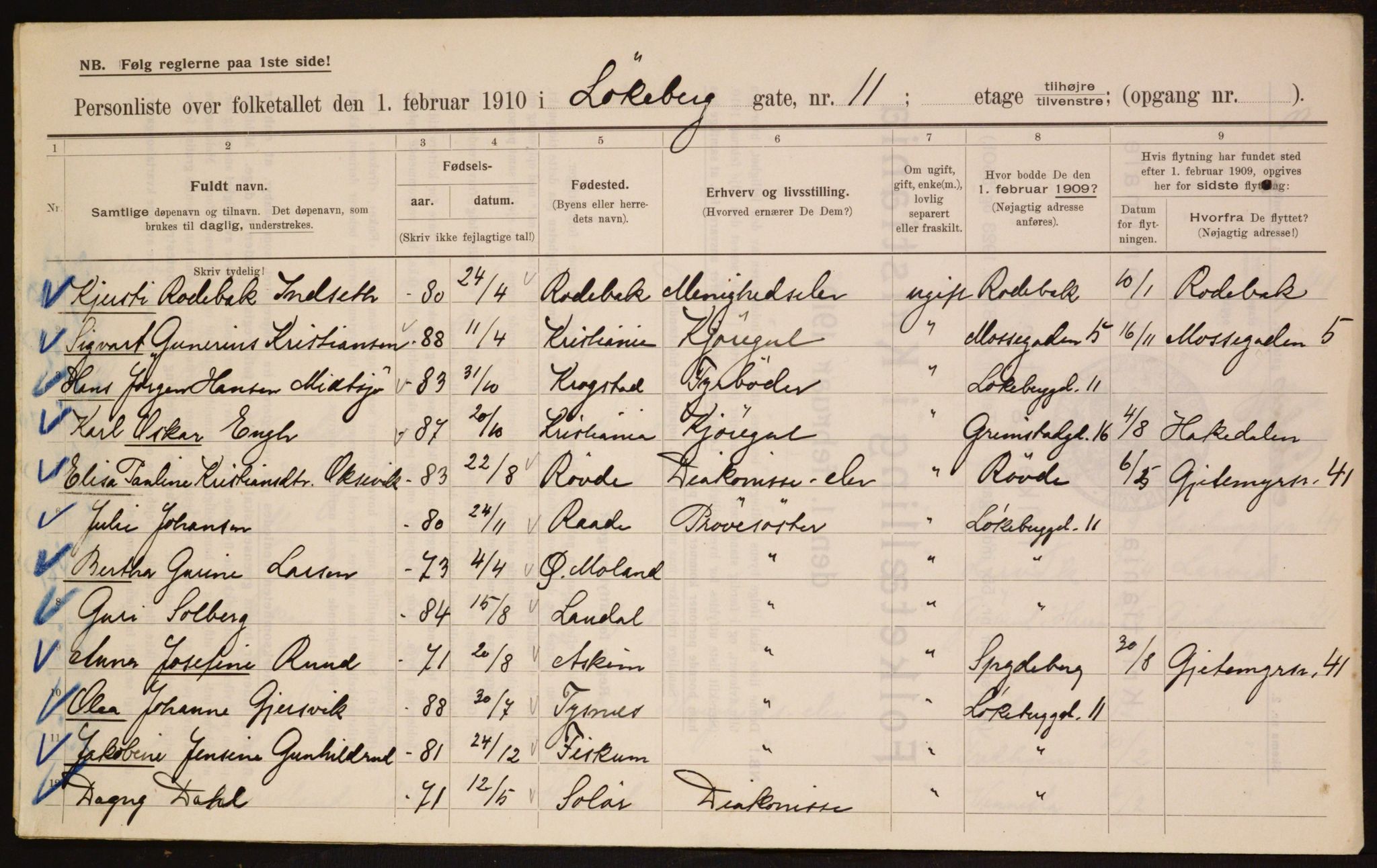 OBA, Municipal Census 1910 for Kristiania, 1910, p. 56597