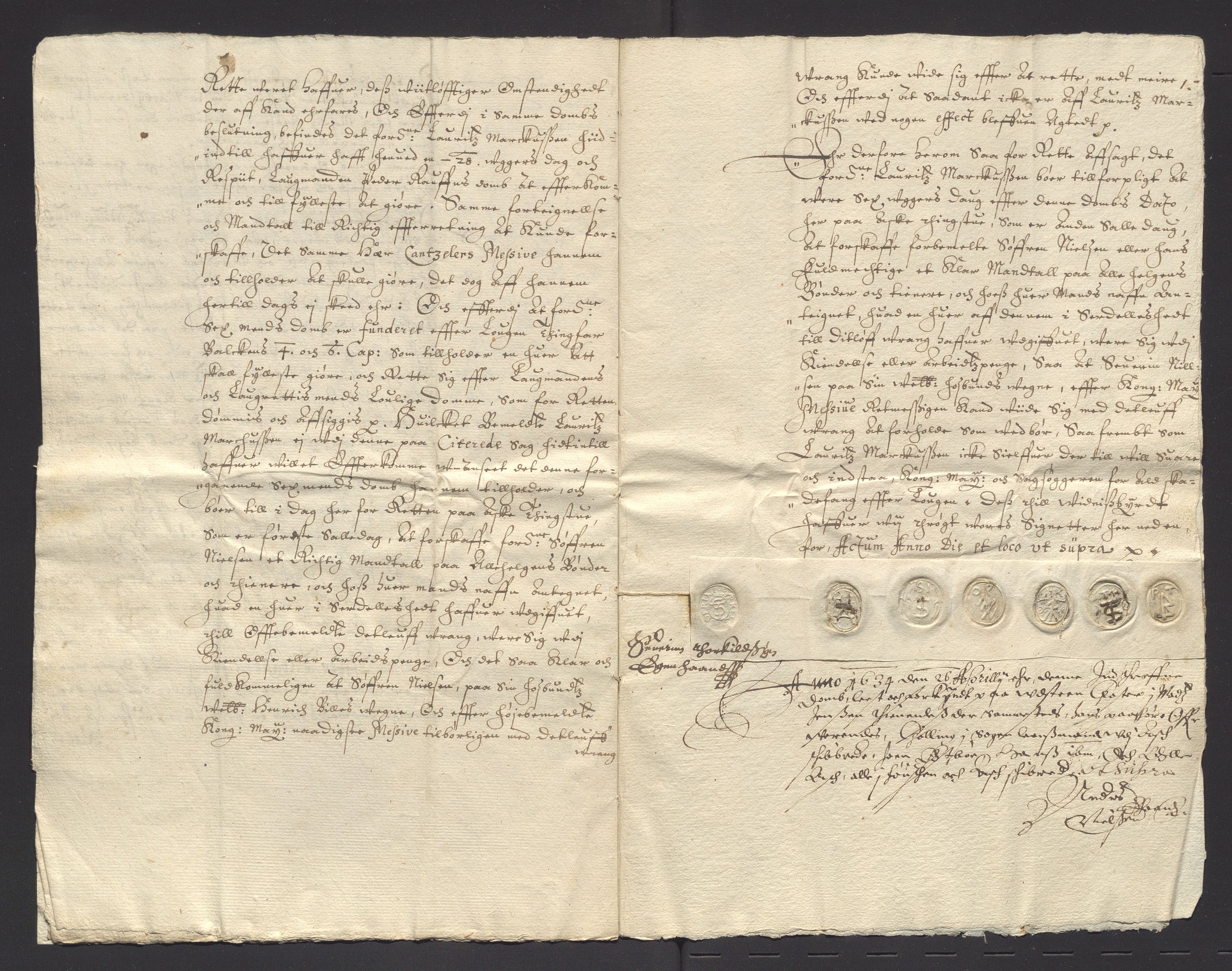 Stavanger len, AV/SAST-A-101870/Oa/L0016: Dommer, brev m.m., 1615-1644, p. 215