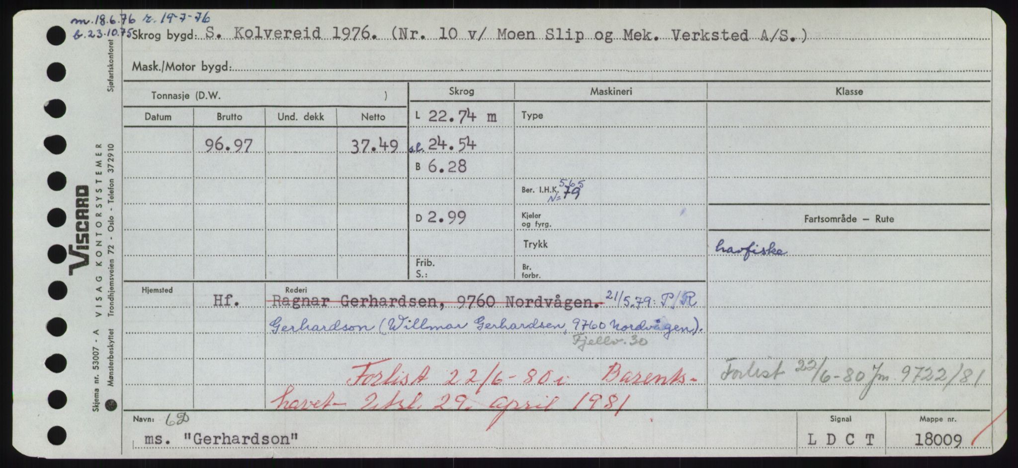 Sjøfartsdirektoratet med forløpere, Skipsmålingen, RA/S-1627/H/Hd/L0012: Fartøy, G-Glø, p. 245