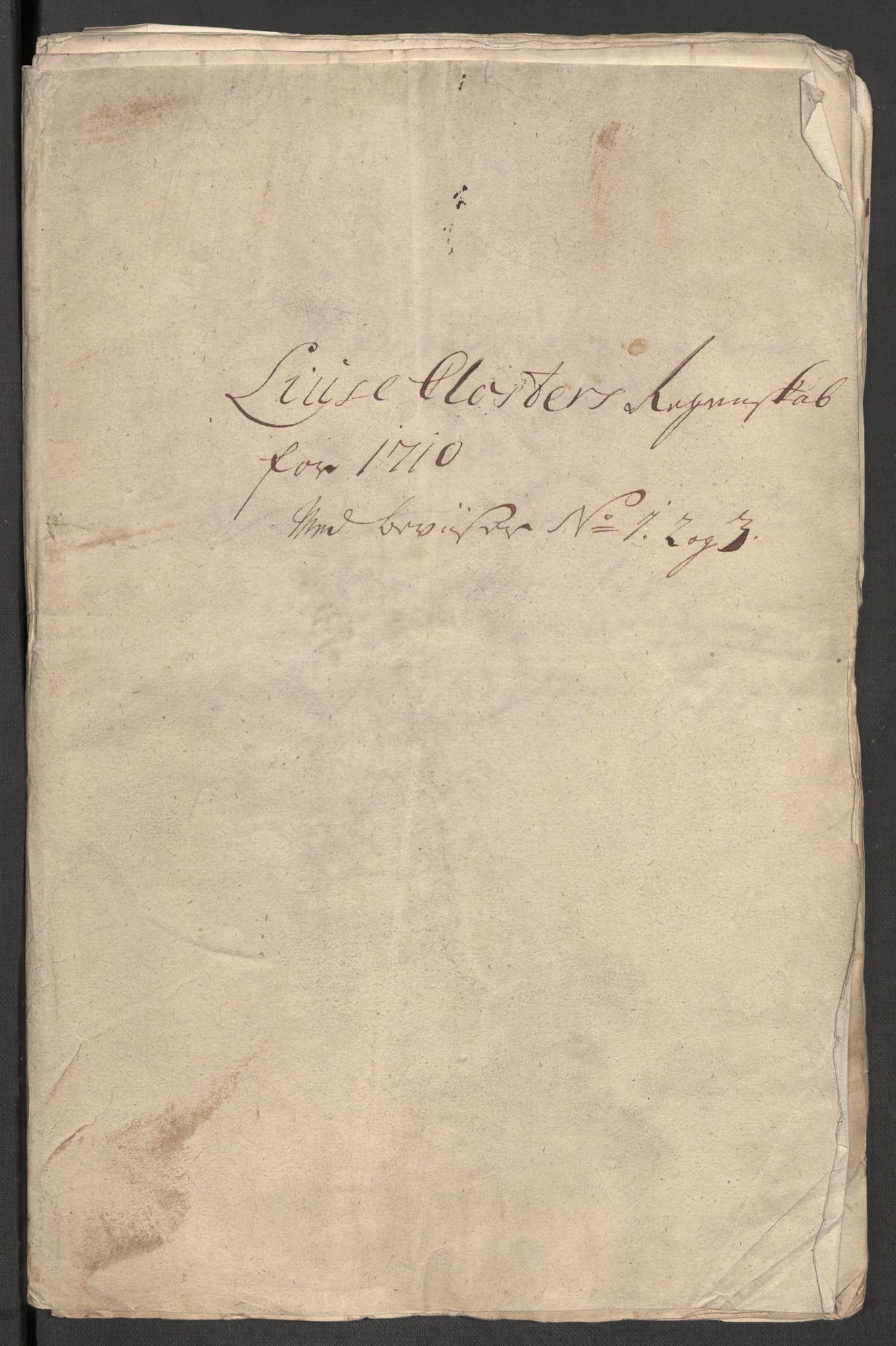 Rentekammeret inntil 1814, Reviderte regnskaper, Fogderegnskap, RA/EA-4092/R50/L3160: Fogderegnskap Lyse kloster, 1710-1719, p. 3