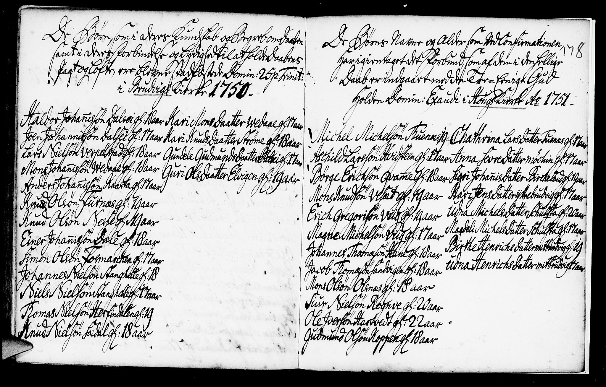 Haus sokneprestembete, SAB/A-75601/H/Haa: Parish register (official) no. A 6, 1748-1758, p. 178