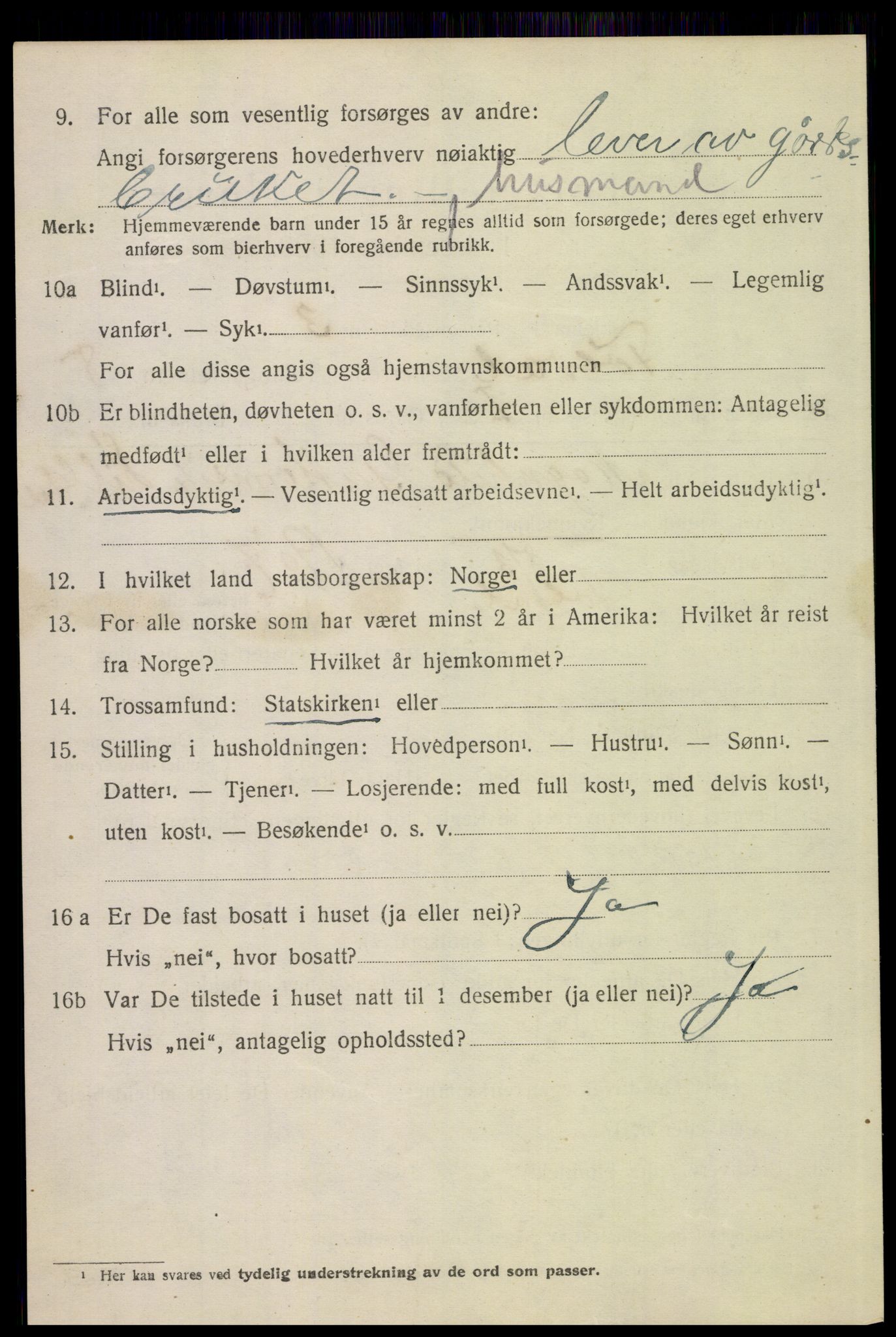 SAH, 1920 census for Folldal, 1920, p. 4350