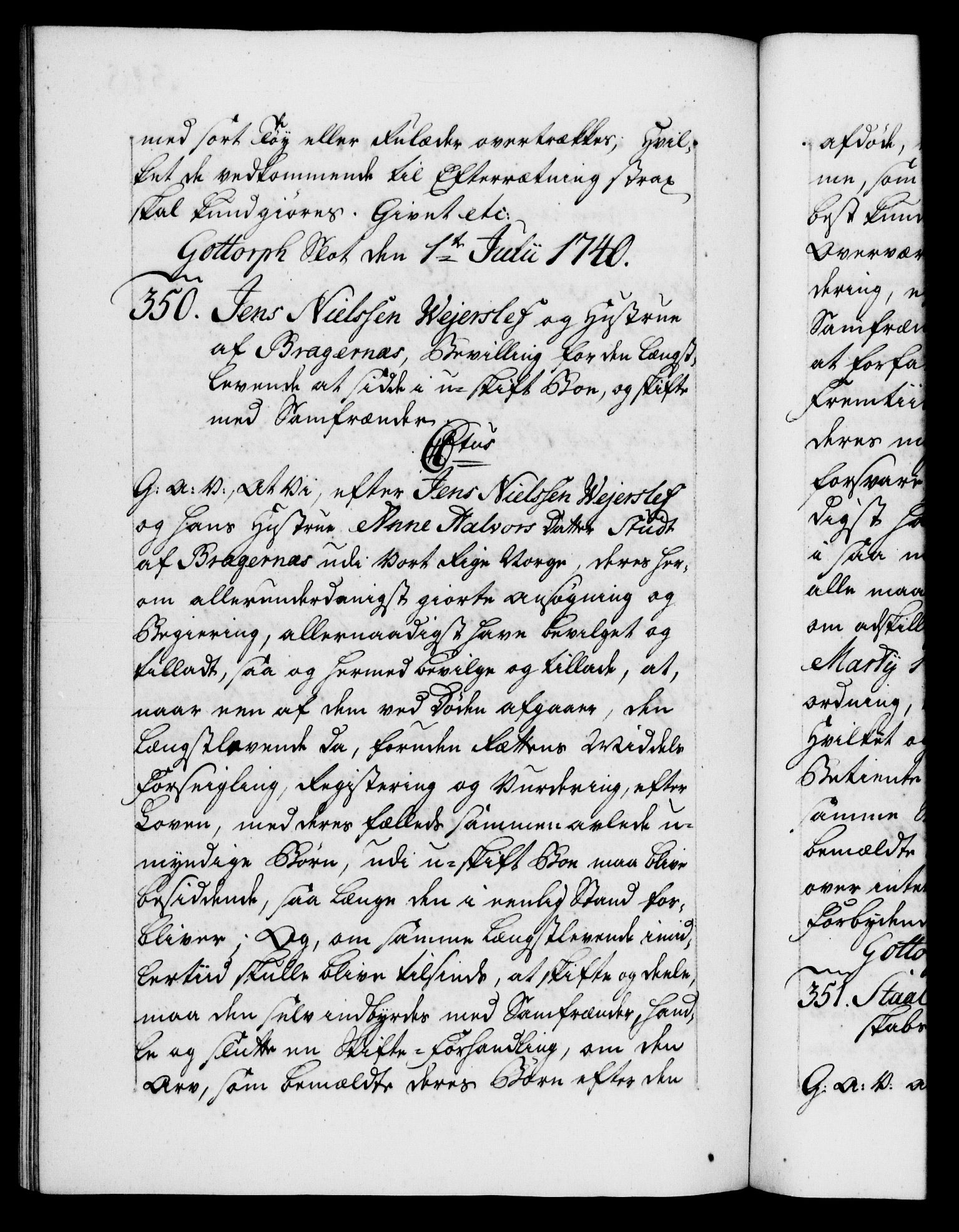 Danske Kanselli 1572-1799, AV/RA-EA-3023/F/Fc/Fca/Fcaa/L0031: Norske registre, 1739-1740, p. 548b