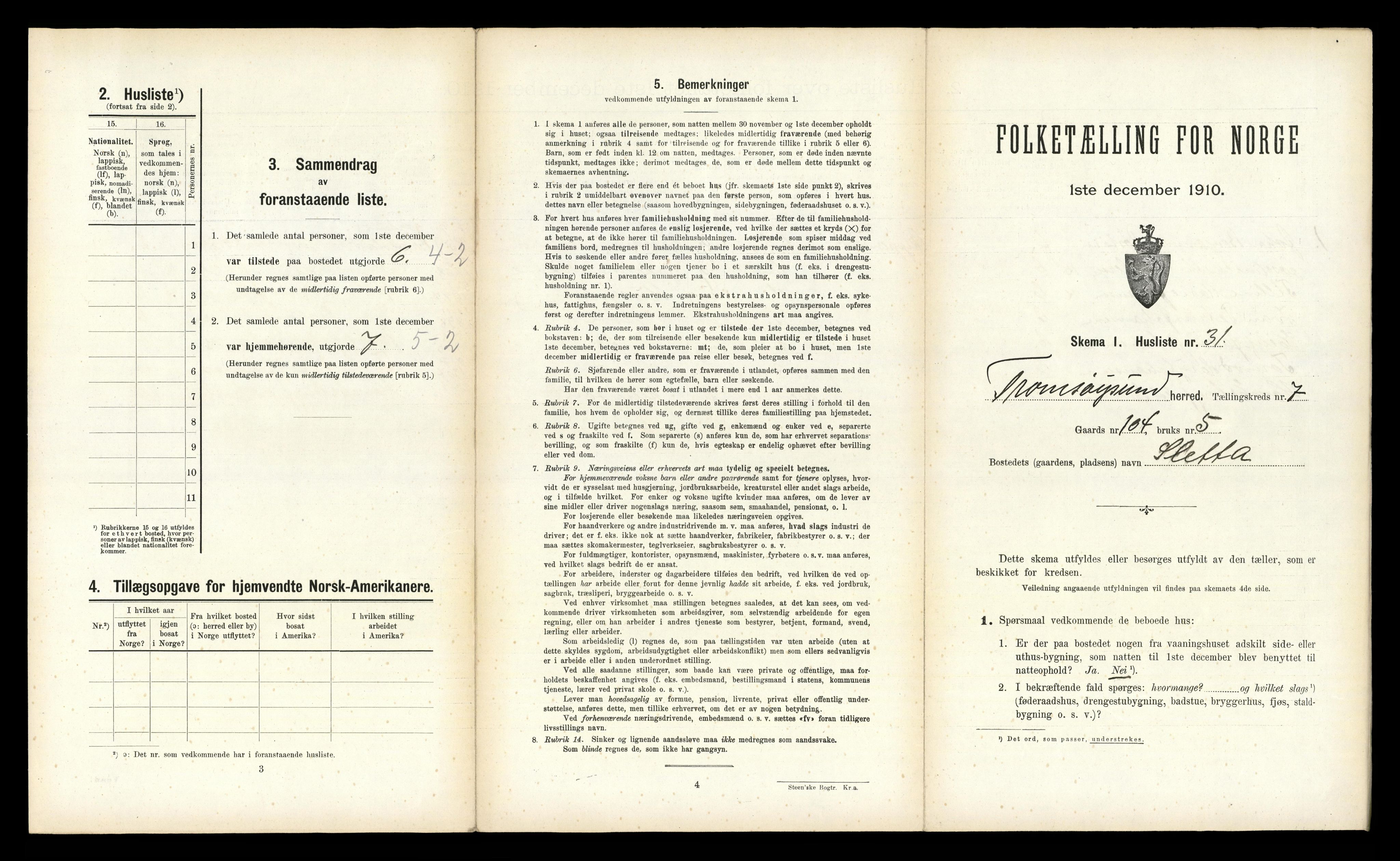 RA, 1910 census for Tromsøysund, 1910, p. 1385