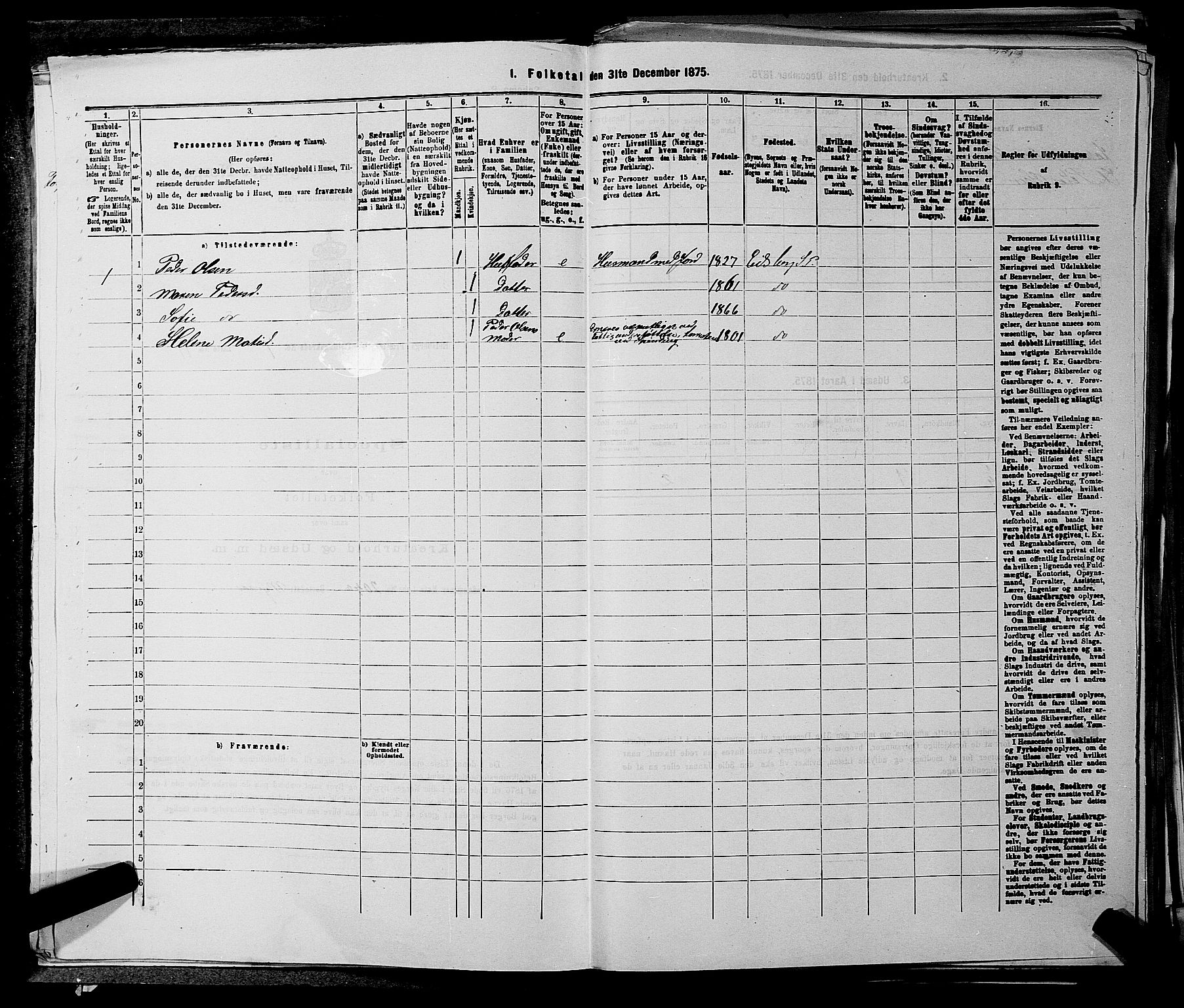 RA, 1875 census for 0125P Eidsberg, 1875, p. 1378