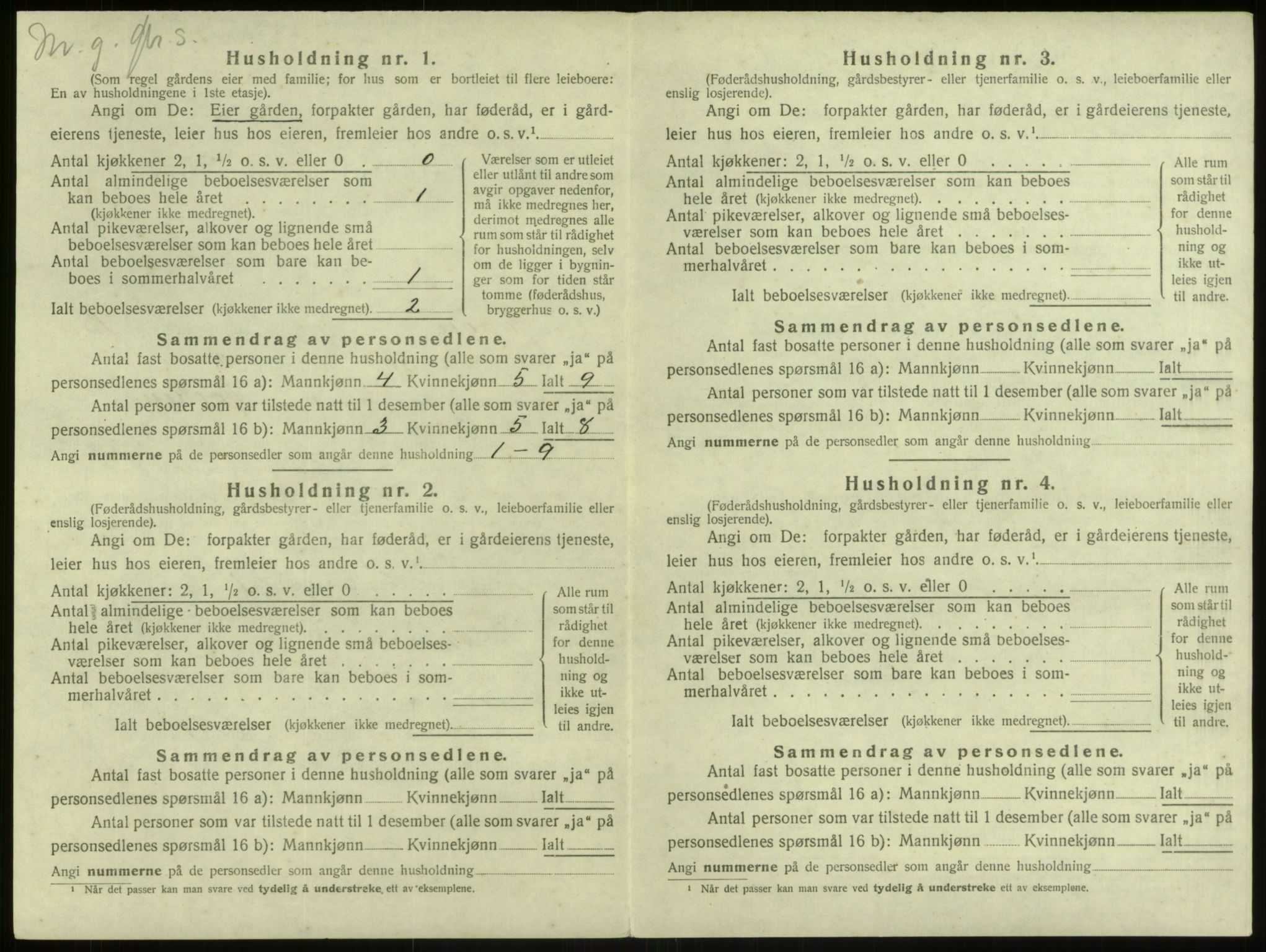 SAB, 1920 census for Manger, 1920, p. 1017