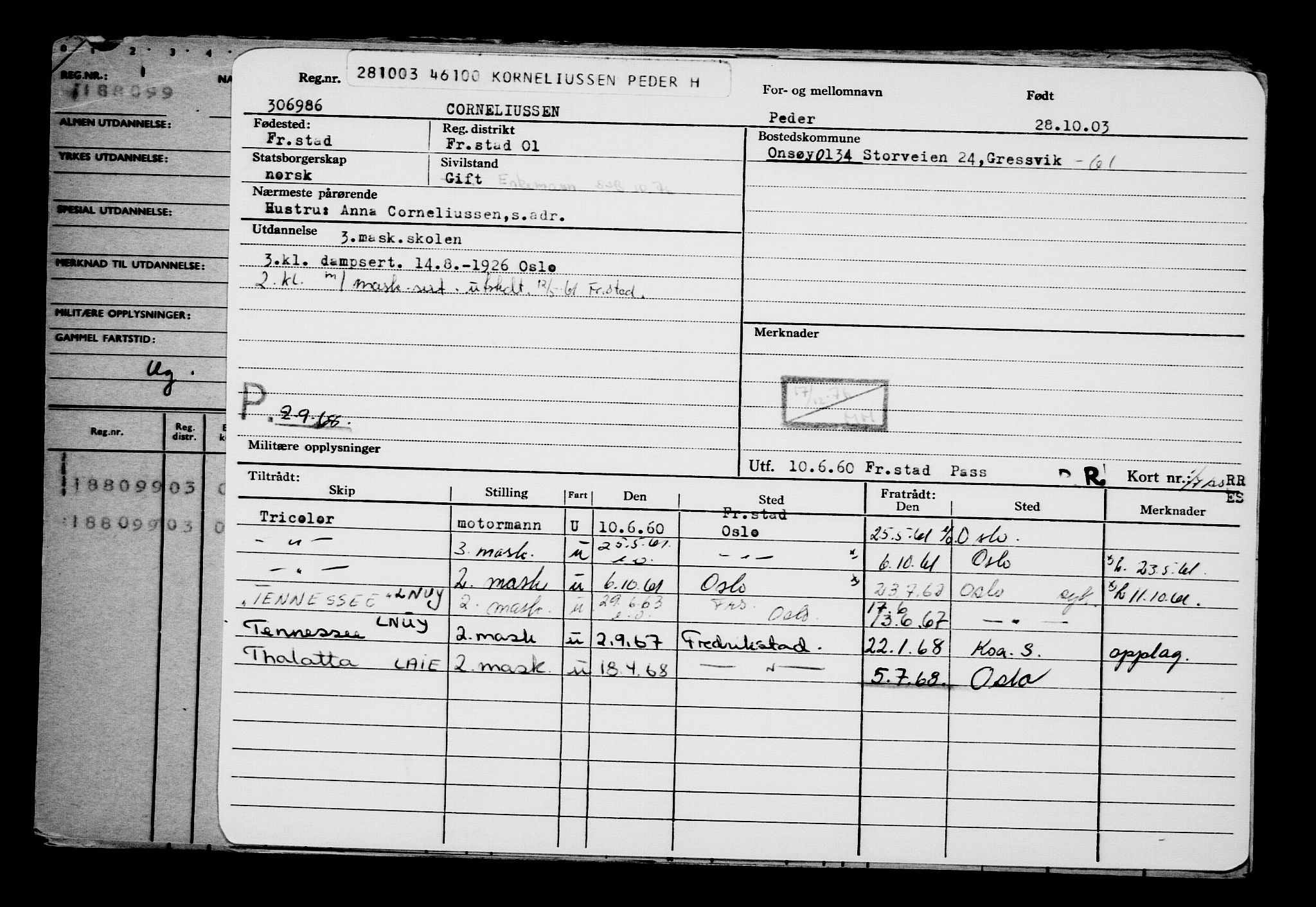 Direktoratet for sjømenn, AV/RA-S-3545/G/Gb/L0051: Hovedkort, 1903, p. 293