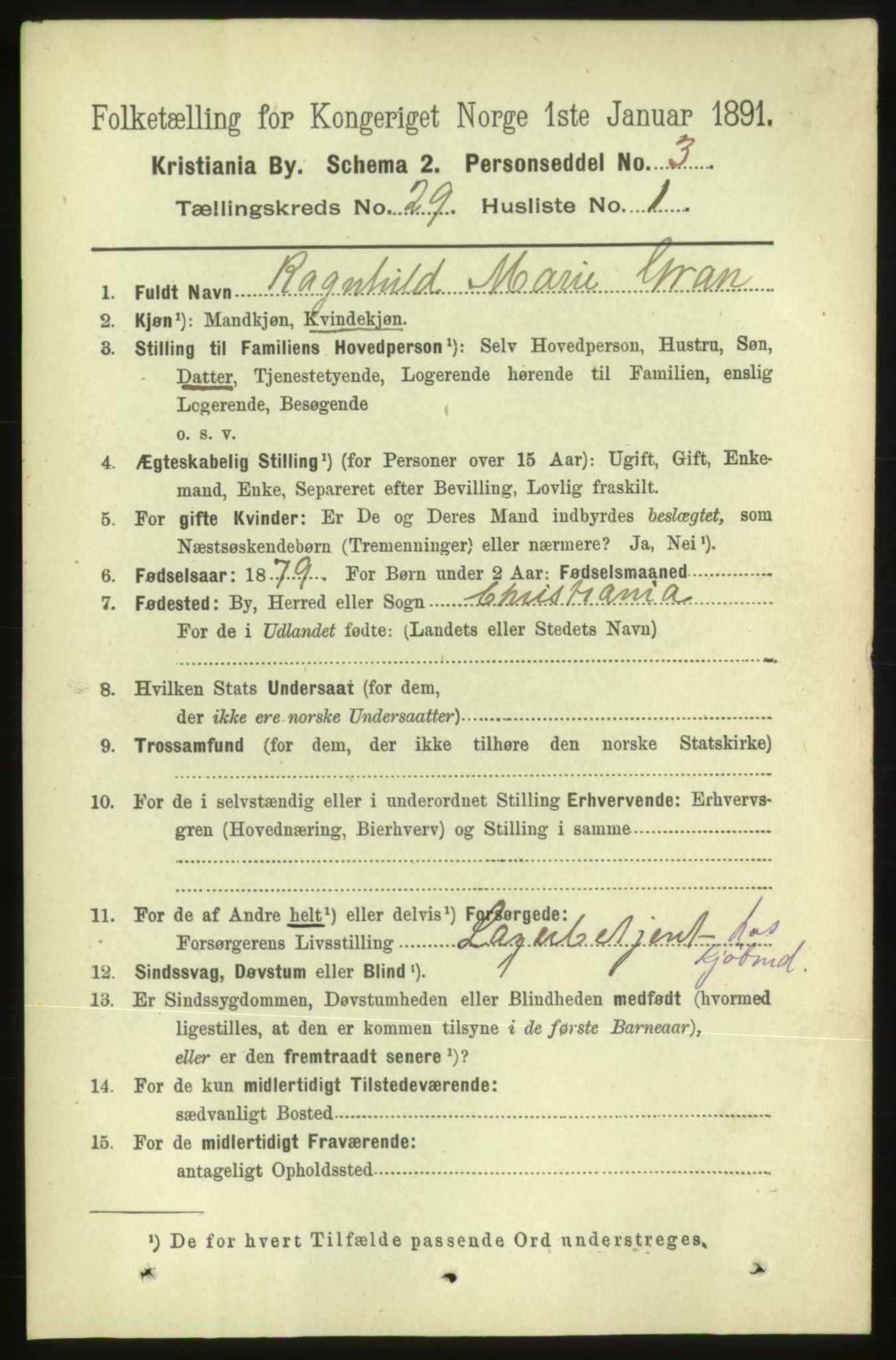 RA, 1891 census for 0301 Kristiania, 1891, p. 14887