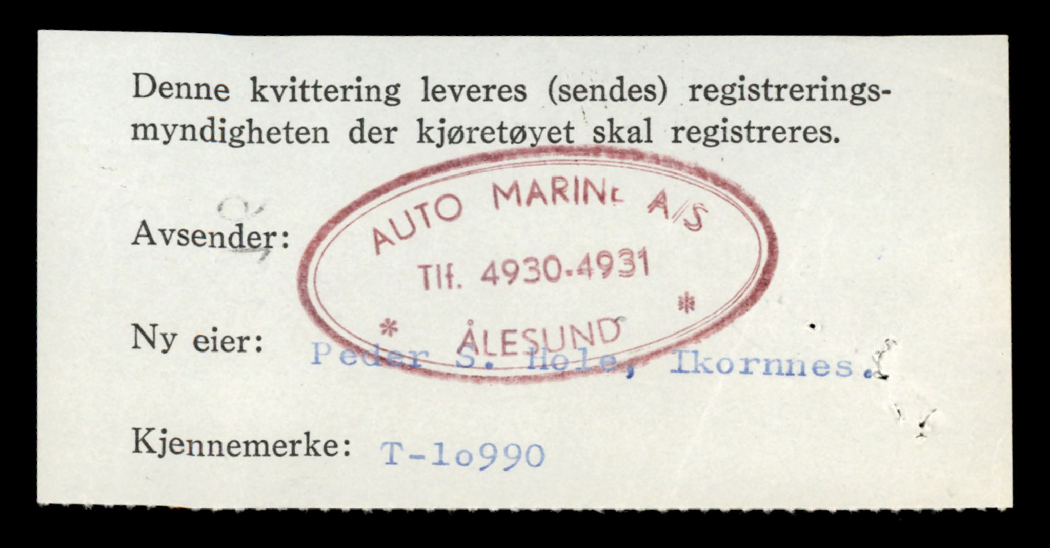 Møre og Romsdal vegkontor - Ålesund trafikkstasjon, SAT/A-4099/F/Fe/L0025: Registreringskort for kjøretøy T 10931 - T 11045, 1927-1998, p. 1616