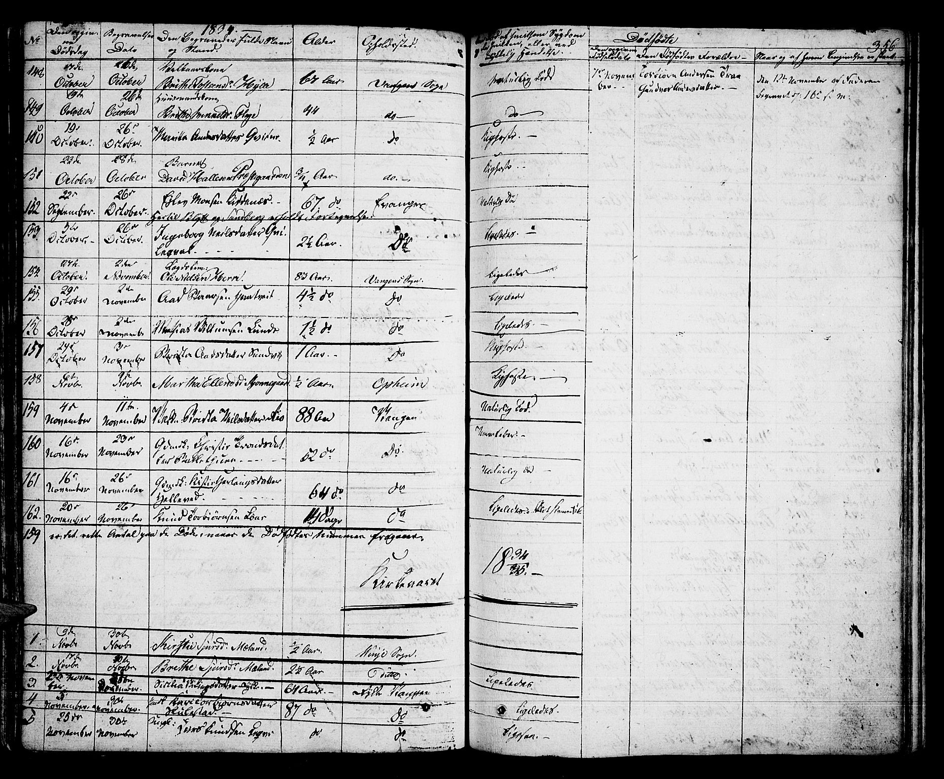 Voss sokneprestembete, SAB/A-79001/H/Haa: Parish register (official) no. A 12, 1823-1837, p. 356