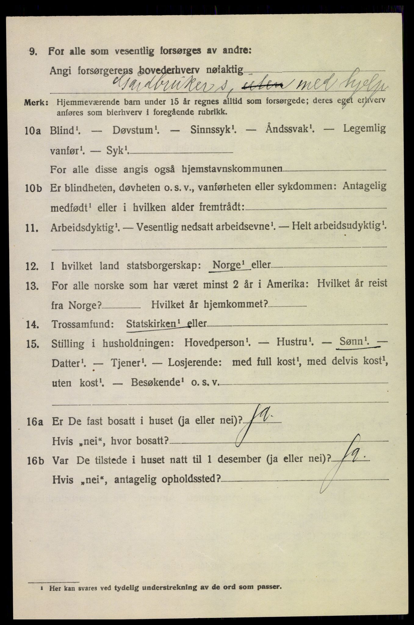 SAH, 1920 census for Nord-Fron, 1920, p. 5967