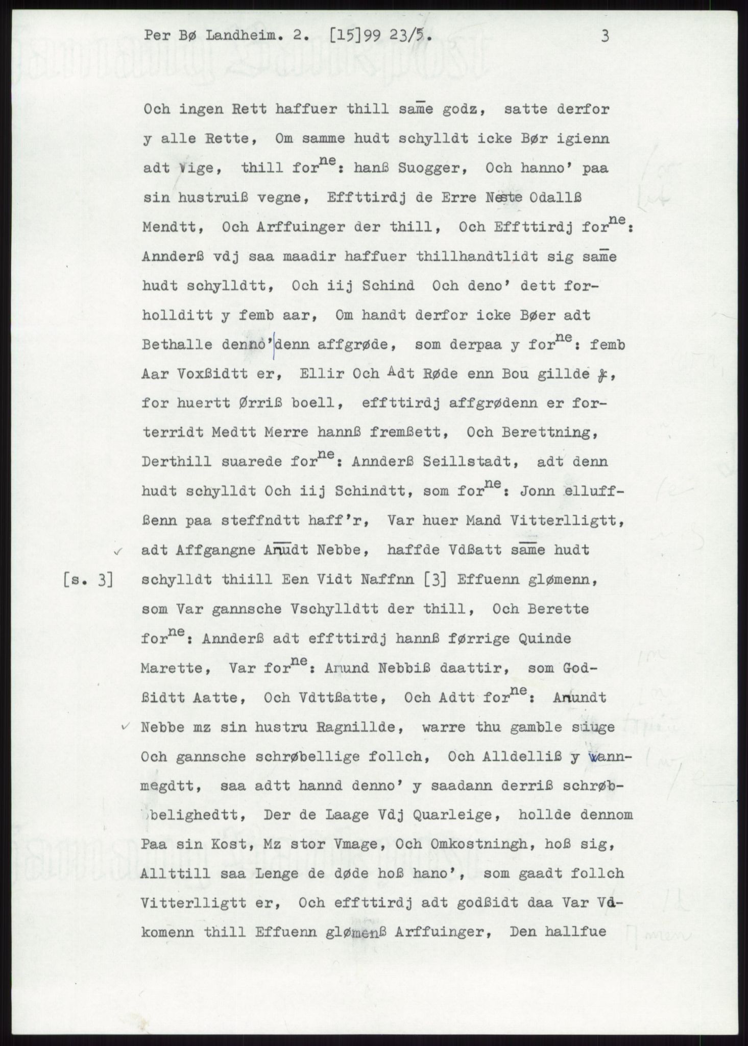 Samlinger til kildeutgivelse, Diplomavskriftsamlingen, RA/EA-4053/H/Ha, p. 3007