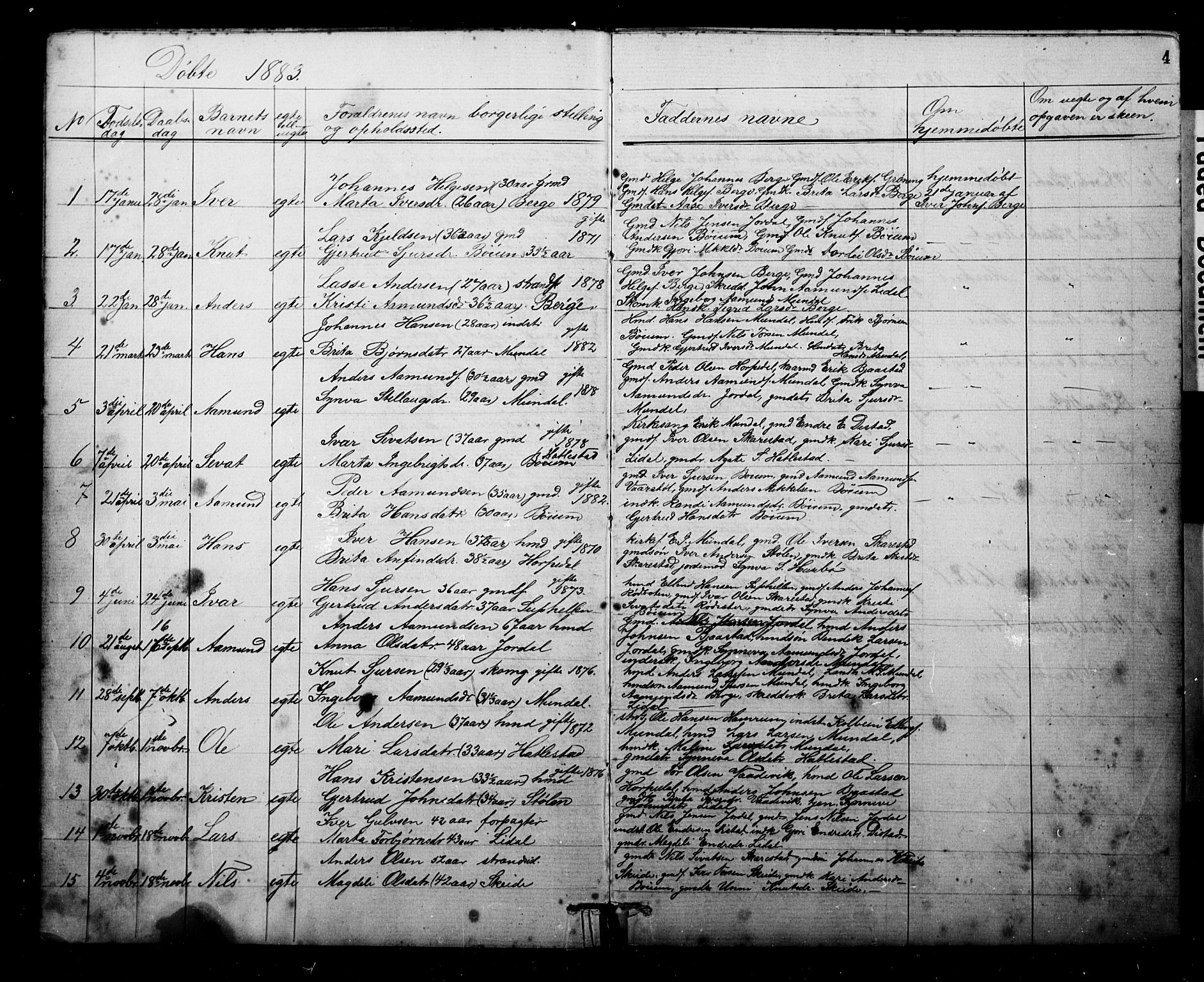 Balestrand sokneprestembete, SAB/A-79601: Parish register (copy) no. B 1A, 1880-1916, p. 4