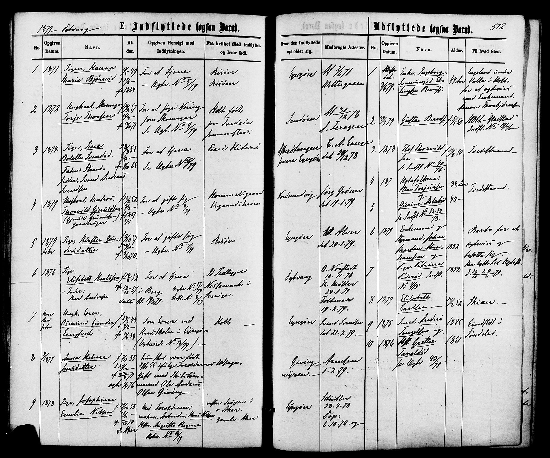 Dypvåg sokneprestkontor, SAK/1111-0007/F/Fa/Faa/L0007: Parish register (official) no. A 7/ 1, 1872-1884, p. 512