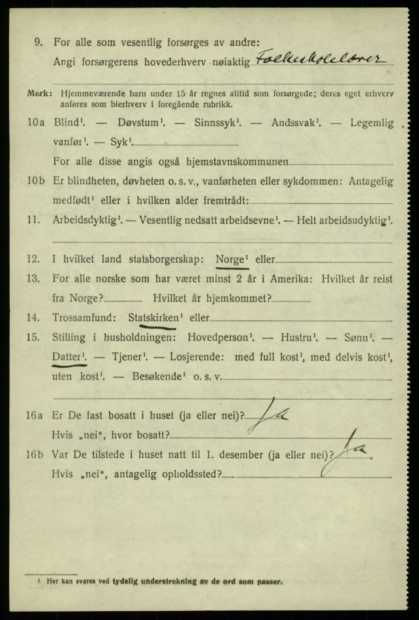 SAB, 1920 census for Hamre, 1920, p. 4834