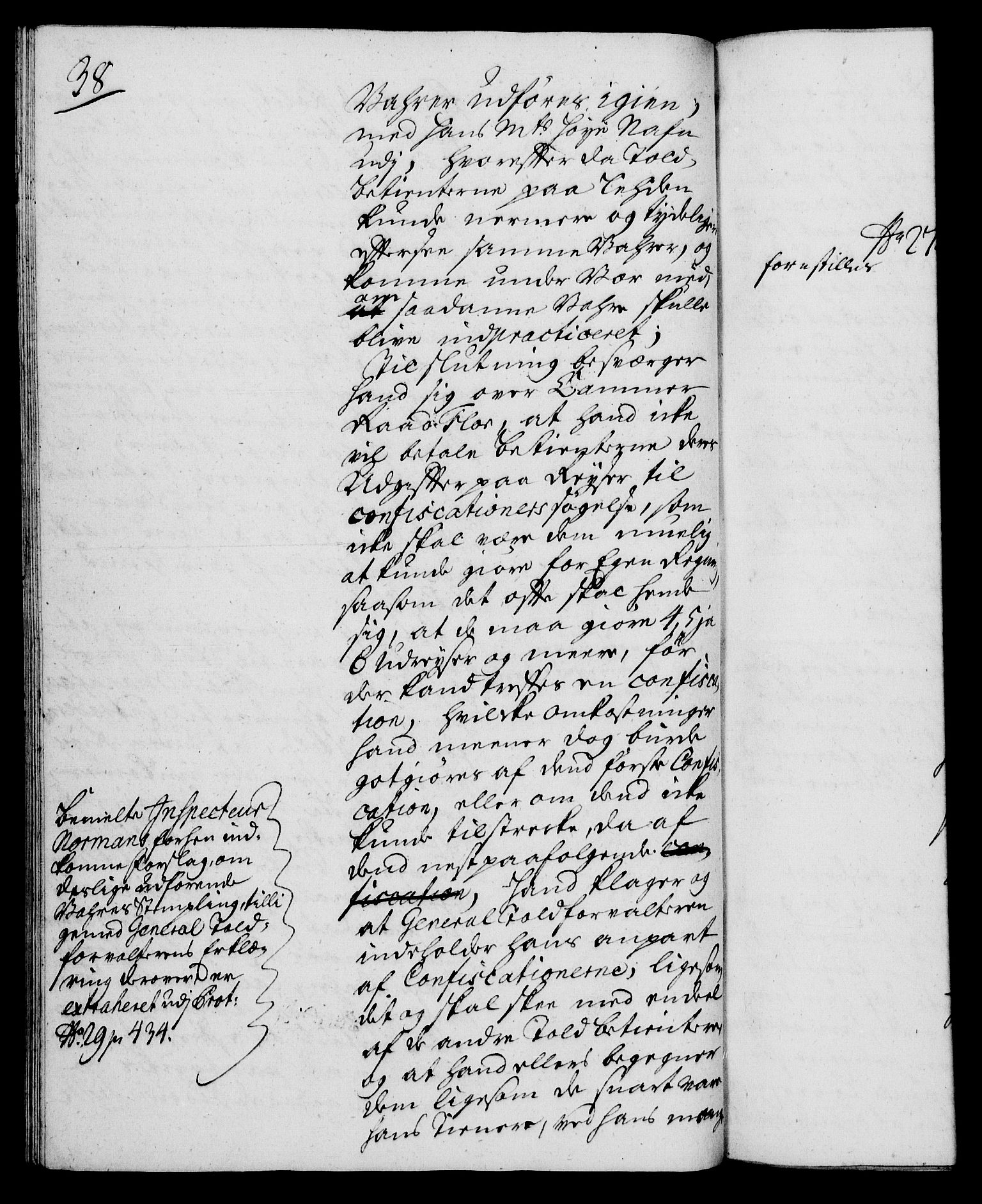 Rentekammeret, Kammerkanselliet, RA/EA-3111/G/Gh/Gha/L0020: Norsk ekstraktmemorialprotokoll (merket RK 53.65), 1738-1739, p. 38