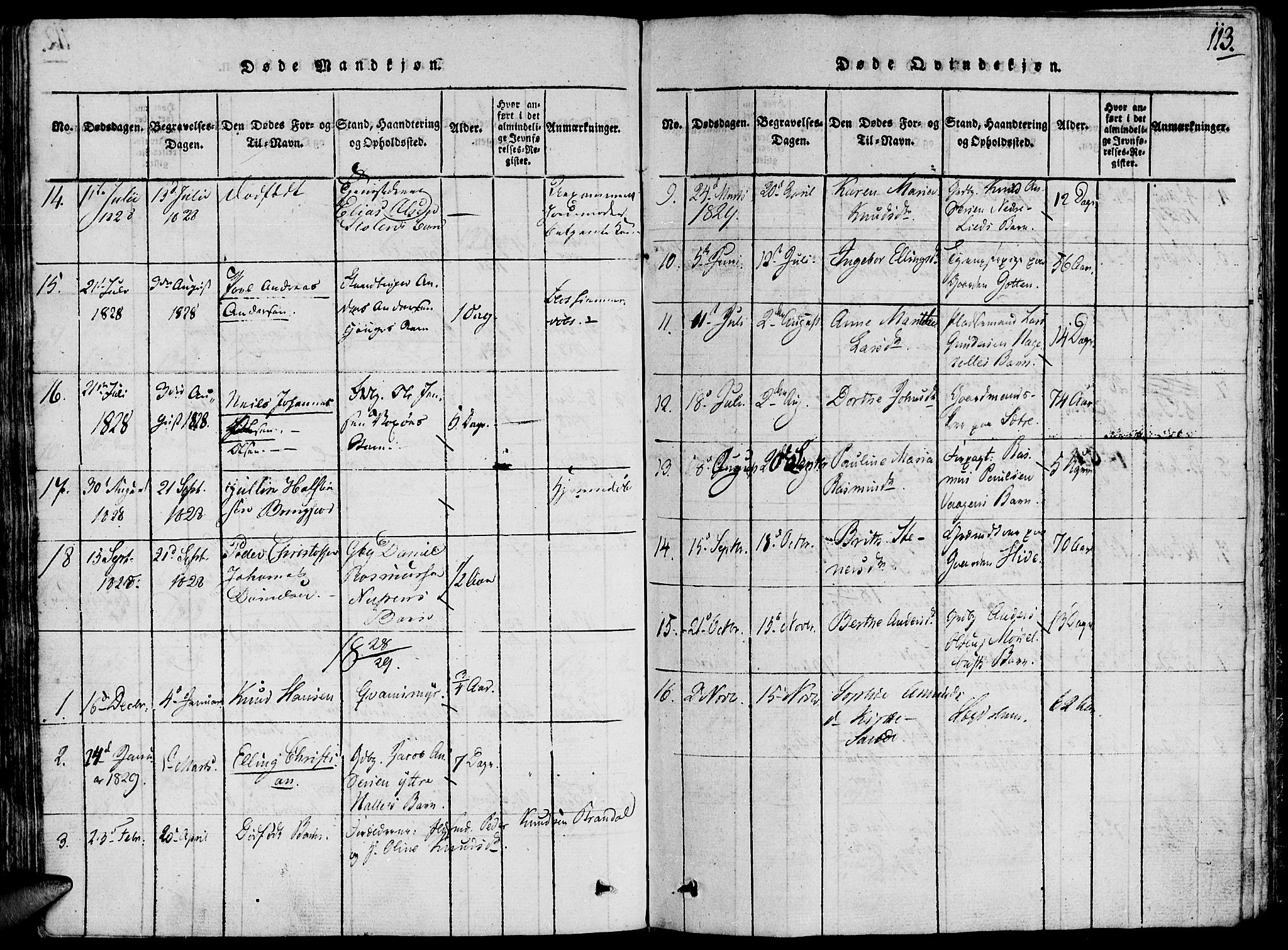 Ministerialprotokoller, klokkerbøker og fødselsregistre - Møre og Romsdal, AV/SAT-A-1454/503/L0033: Parish register (official) no. 503A01, 1816-1841, p. 113