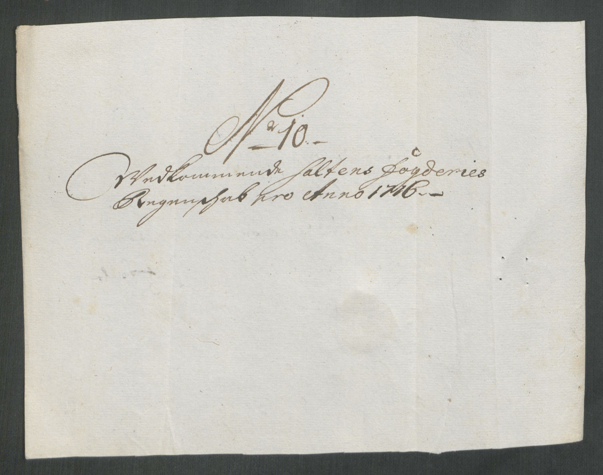 Rentekammeret inntil 1814, Reviderte regnskaper, Fogderegnskap, RA/EA-4092/R66/L4586: Fogderegnskap Salten, 1716, p. 109