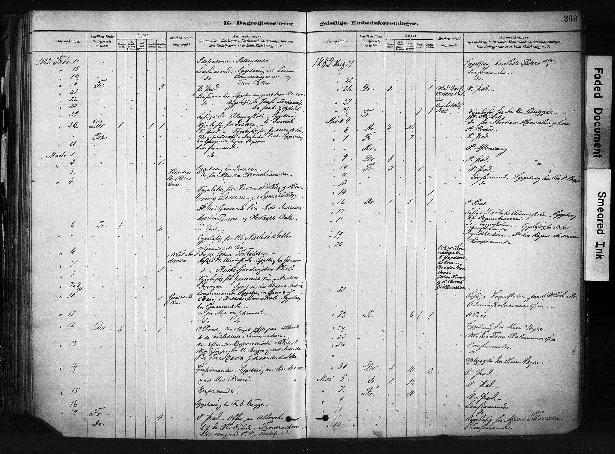 Drøbak prestekontor Kirkebøker, AV/SAO-A-10142a/F/Fb/L0001: Parish register (official) no. II 1, 1878-1891, p. 333