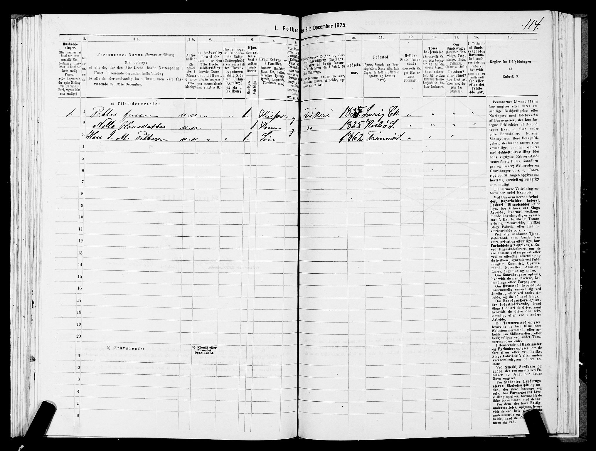 SATØ, 1875 census for 2013P Talvik, 1875, p. 2114