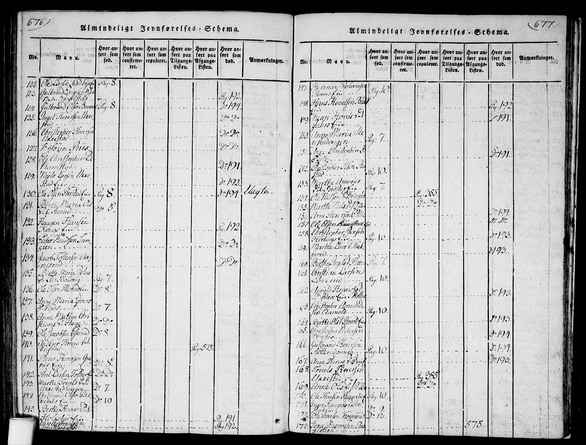 Nannestad prestekontor Kirkebøker, AV/SAO-A-10414a/F/Fa/L0009: Parish register (official) no. I 9, 1815-1840, p. 676-677