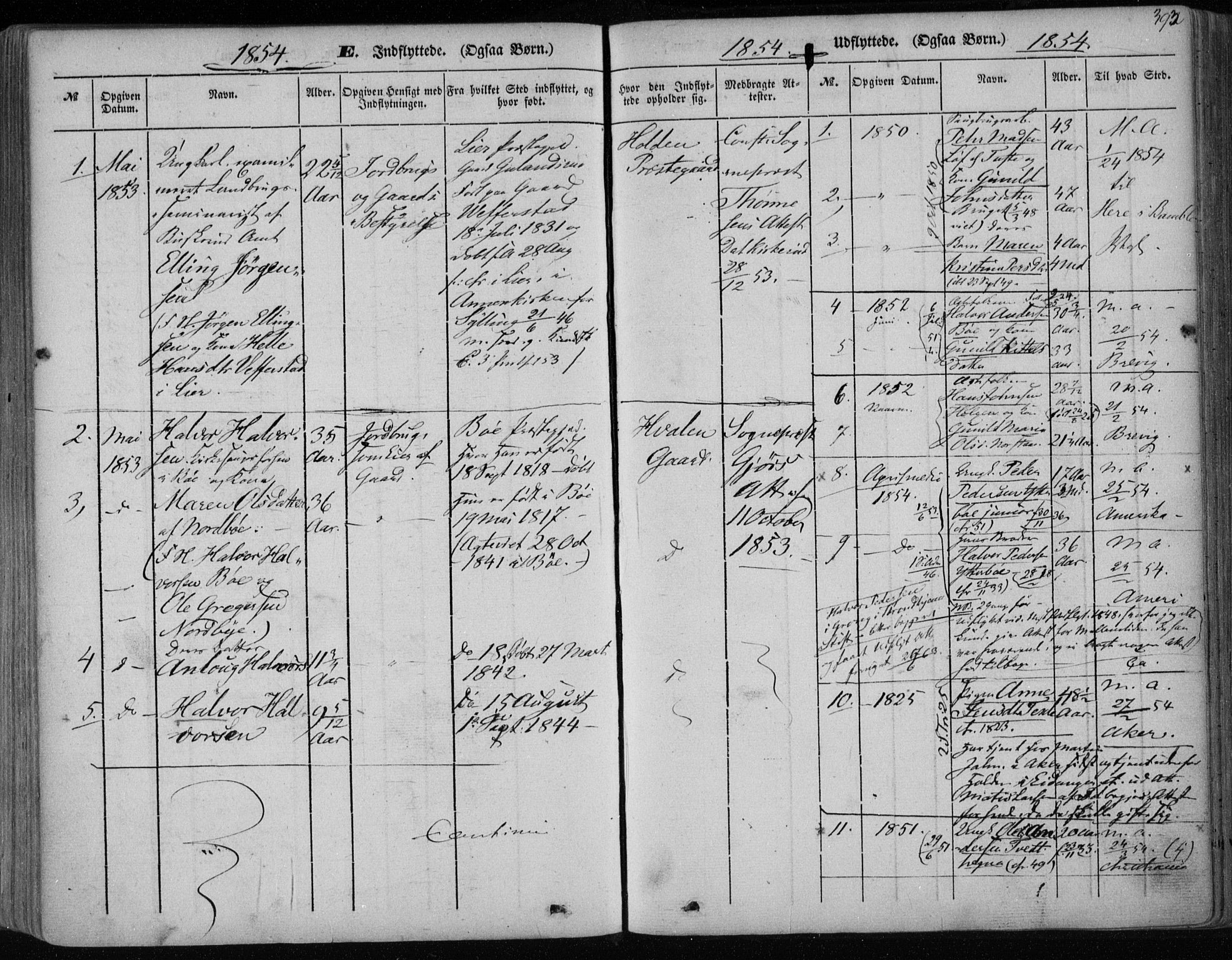 Holla kirkebøker, SAKO/A-272/F/Fa/L0005: Parish register (official) no. 5, 1849-1860, p. 393