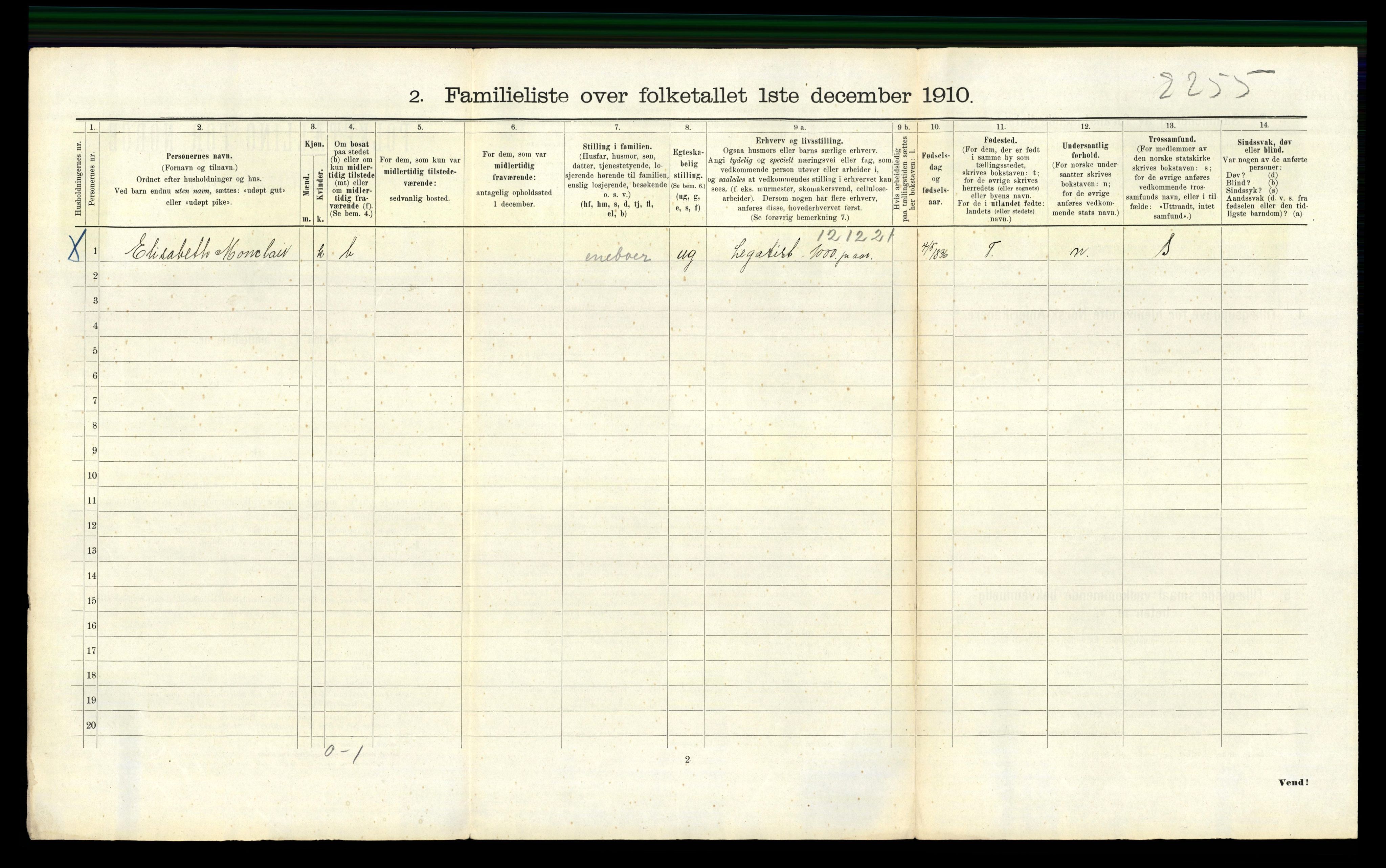 RA, 1910 census for Bergen, 1910, p. 42512