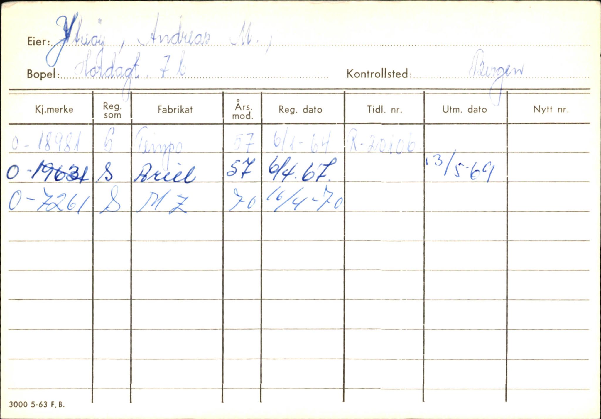 Statens vegvesen, Hordaland vegkontor, AV/SAB-A-5201/2/Hb/L0037: O-eierkort W-P, 1920-1971, p. 961