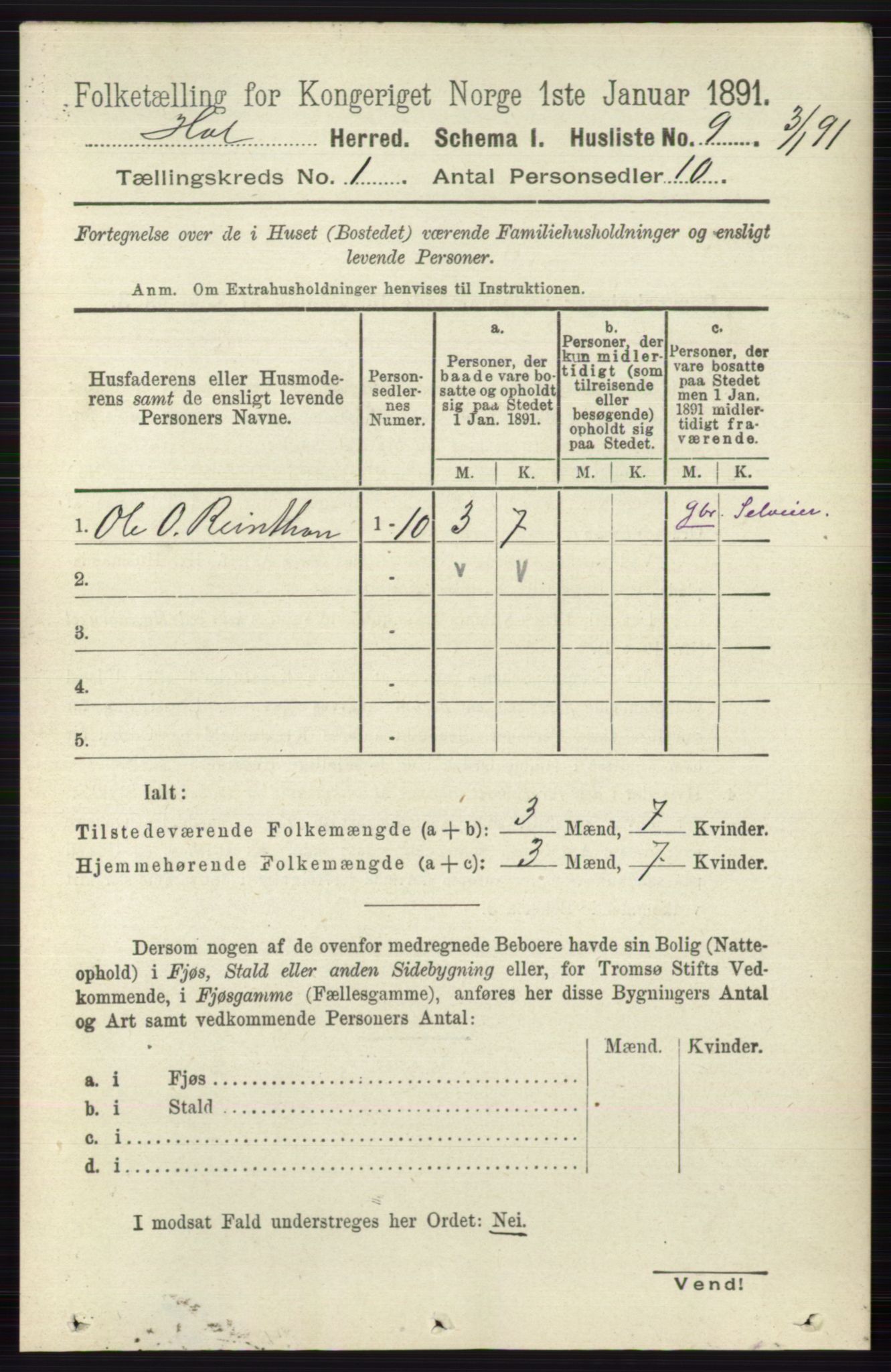 RA, 1891 census for 0620 Hol, 1891, p. 35