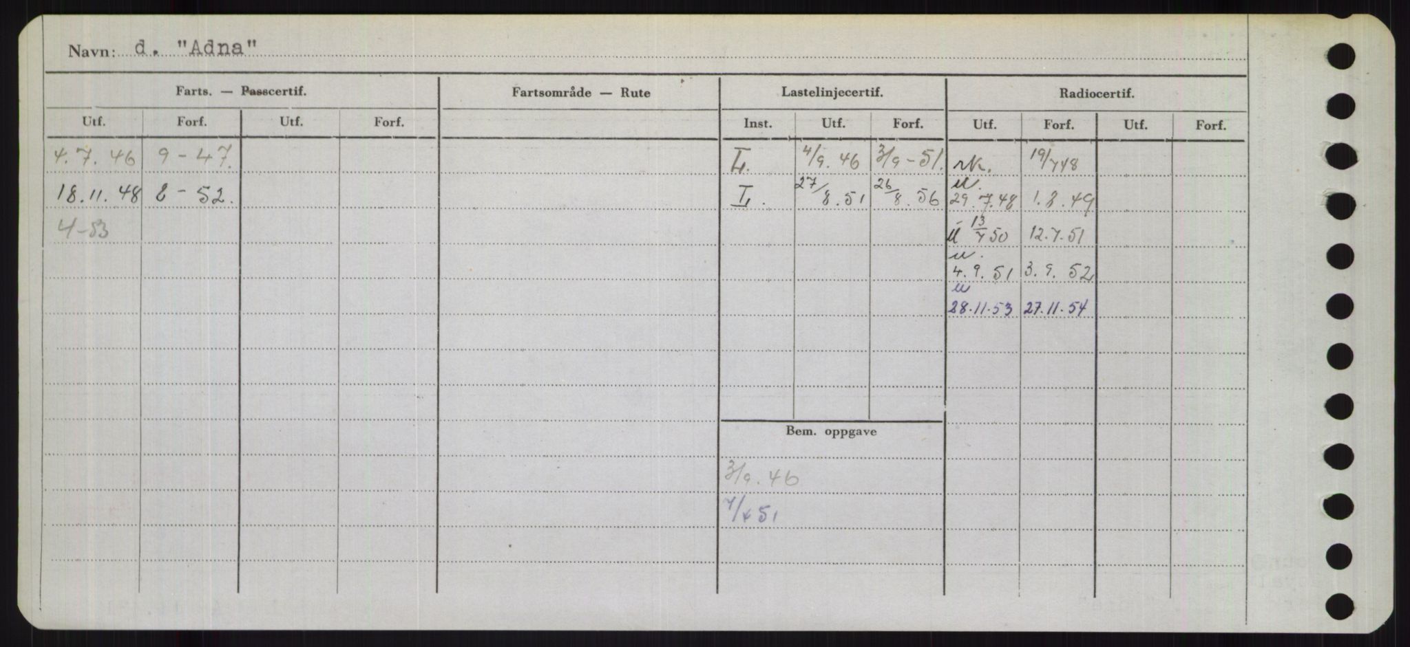 Sjøfartsdirektoratet med forløpere, Skipsmålingen, AV/RA-S-1627/H/Hb/L0001: Fartøy, A-D, p. 6